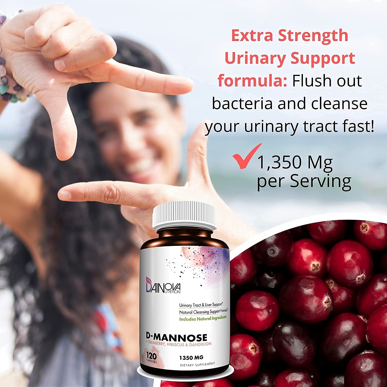 Dainova Nutrition D Mannose Capsules and Probiotics for Women Bundle I Urinary Tract Dainova Nutrition uk supplements