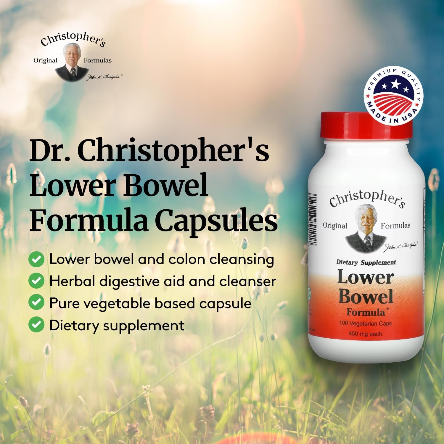 Dr. Christopher's Lower Bowel Cleanse Formula Capsules - Herbal Laxative Colon Dr. Christopher's uk supplements