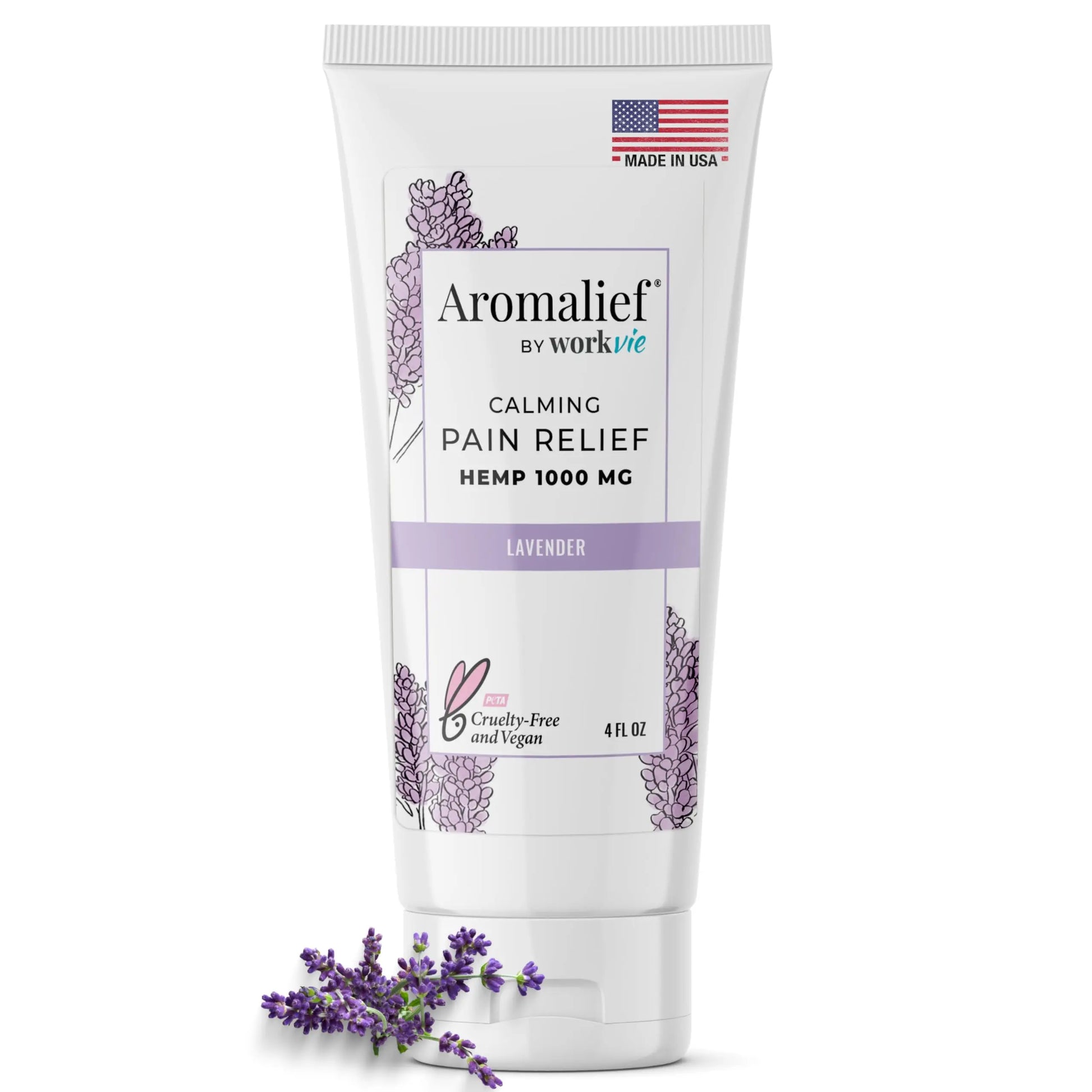 Hemp Cream with Lavender Aromatherapy - 1000MG Made in USA - Muscle & Joint Relief - Menthol, Glucosamine, Chondroitin MSM - Vegan Aromalief uk supplements