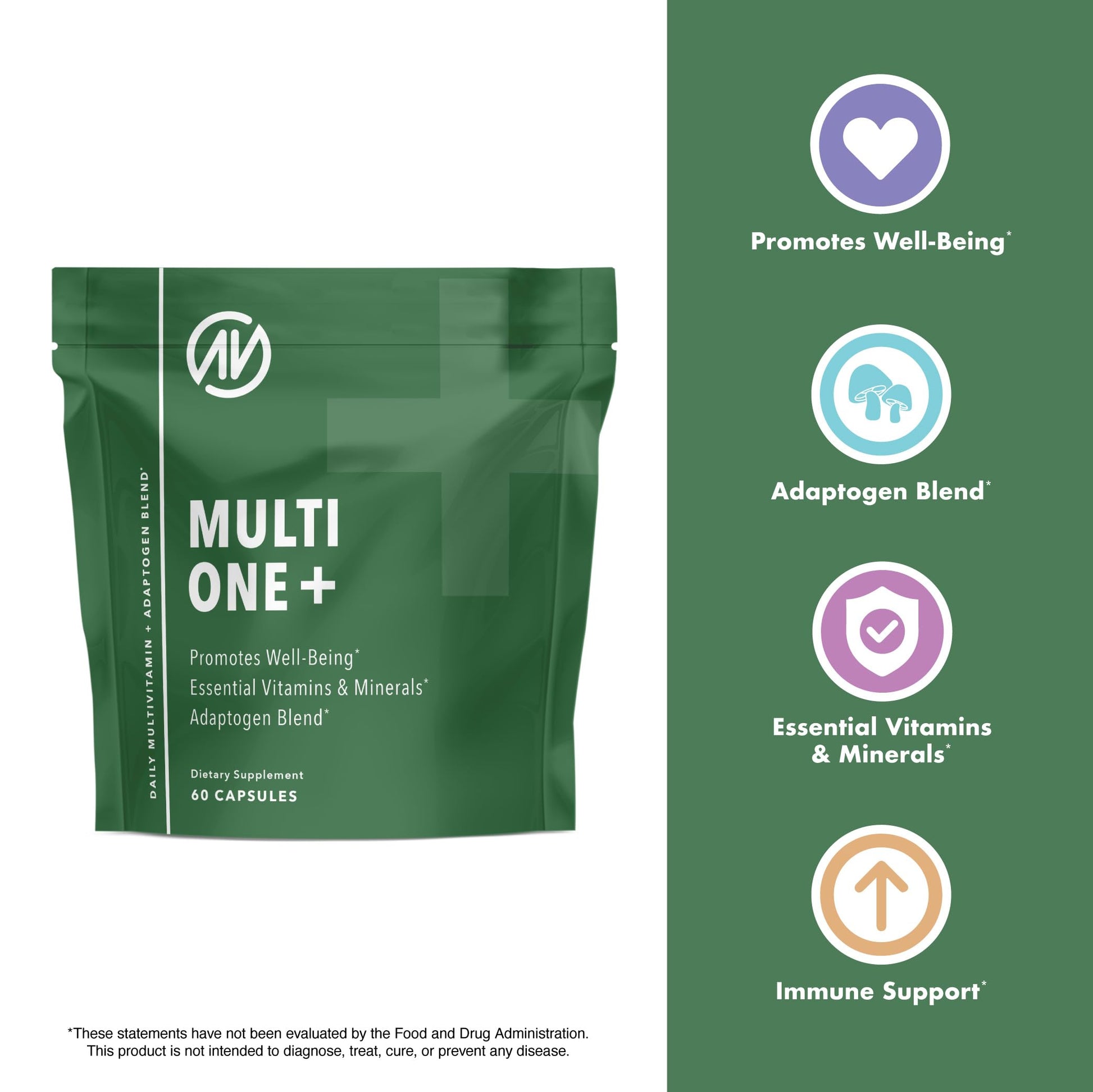 MultiOne Men & Women’s Daily Multivitamin - Essential Nutrients and Minerals for Optimal Health (60 Capsules) NutraOne uk supplements