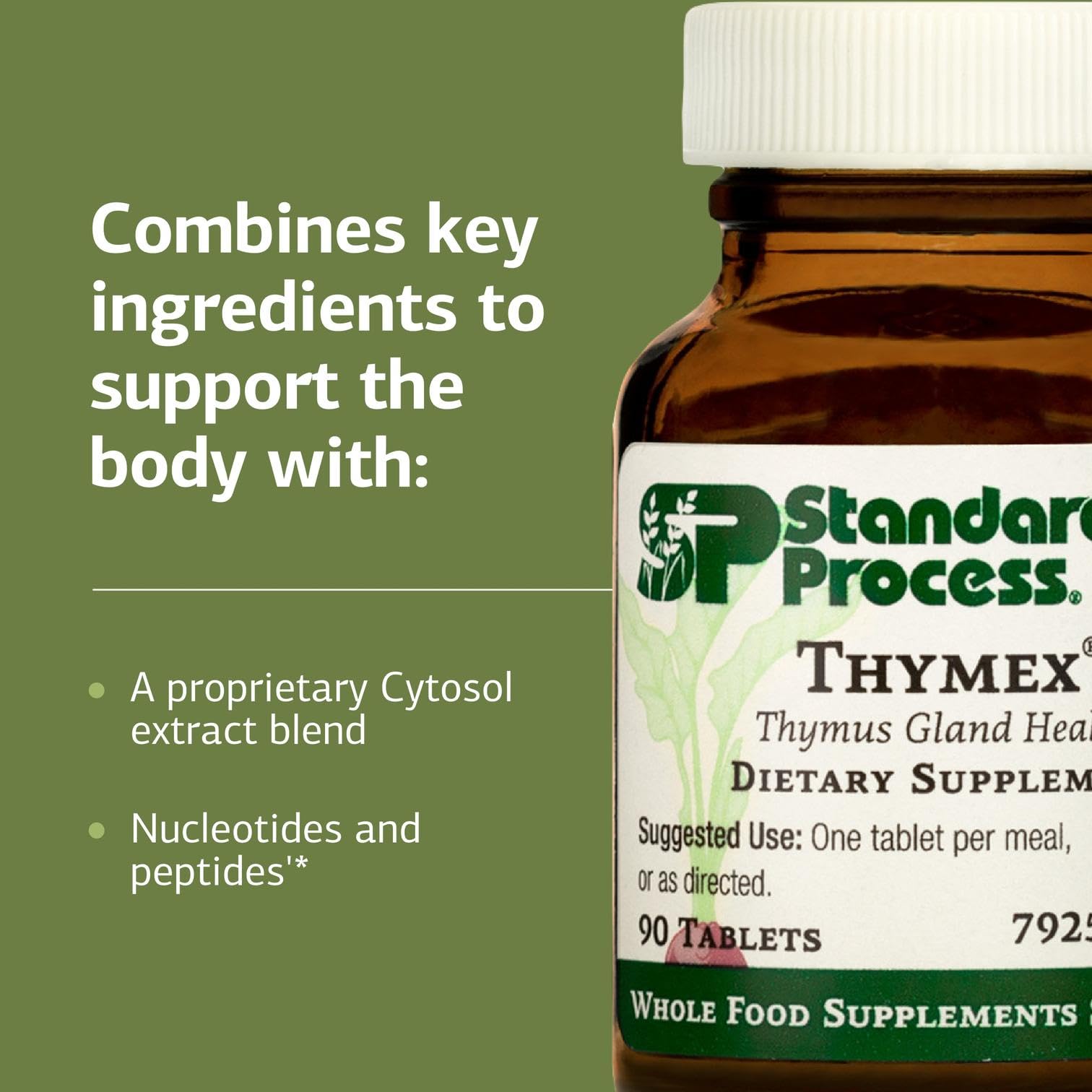 Standard Process Thymex - Cytosol Extract Dietary Supplement for Immune Health - Gluten-Free, Non-Dairy, & Non-Soy - 90 Tablets (90 Servings) Standard Process Inc. uk supplements