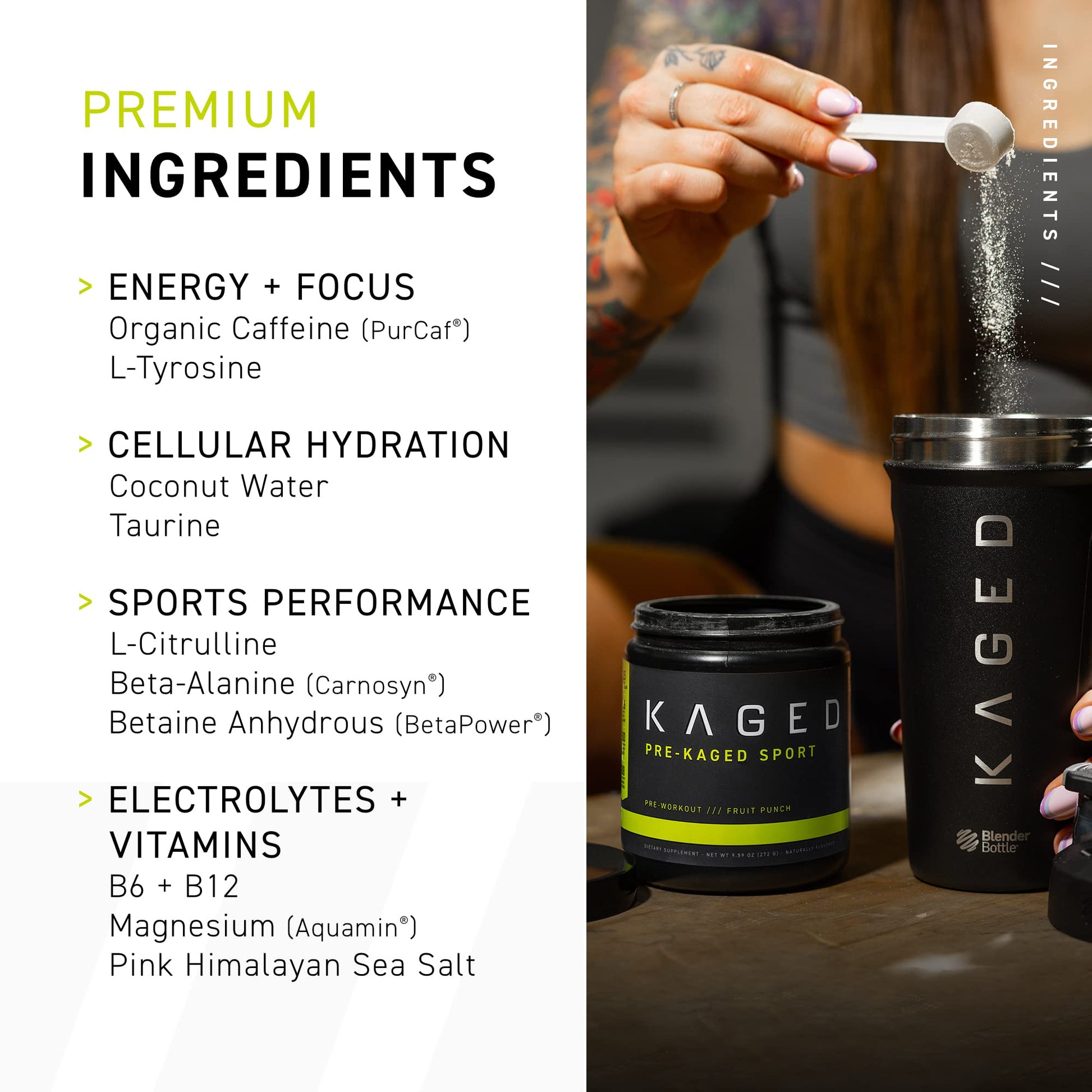 Kaged Pre Sport & Creatine Monohydrate Bundle | Mango Lime Pre + Unflavored Creatine Kaged uk supplements