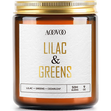 AOOVOO Lilac Candle, Candles Gifts for Women, Green Leaves Lilac Candle, Scented Candle AOOVOO uk supplements