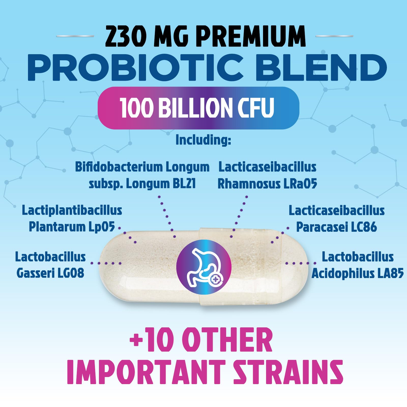 Probiotics 100 Billion CFU - 16 Premium Strains + Prebiotics - Best Probiotics for Women & Men - Supports Immune, Digestive & Gut Health, Supports Occasional Constipation, Gas & Bloating - 30 Capsules Nature's Peak uk supplements