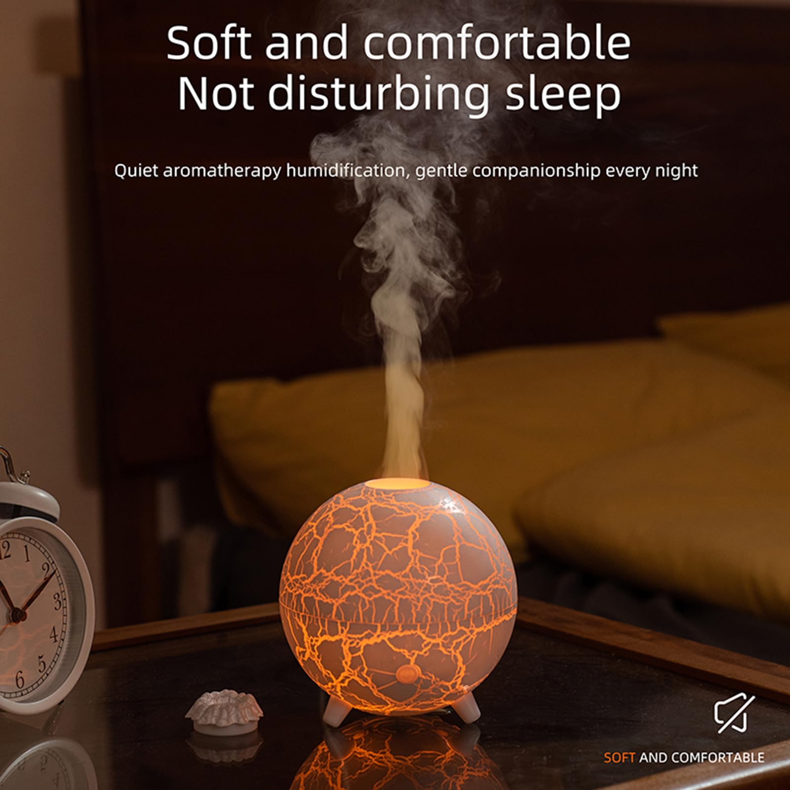 Volcano Humidifier Flame Aromatherapy Diffuser, 7 Colors Flame 200ml Essential Oil Diffusers cjc uk supplements