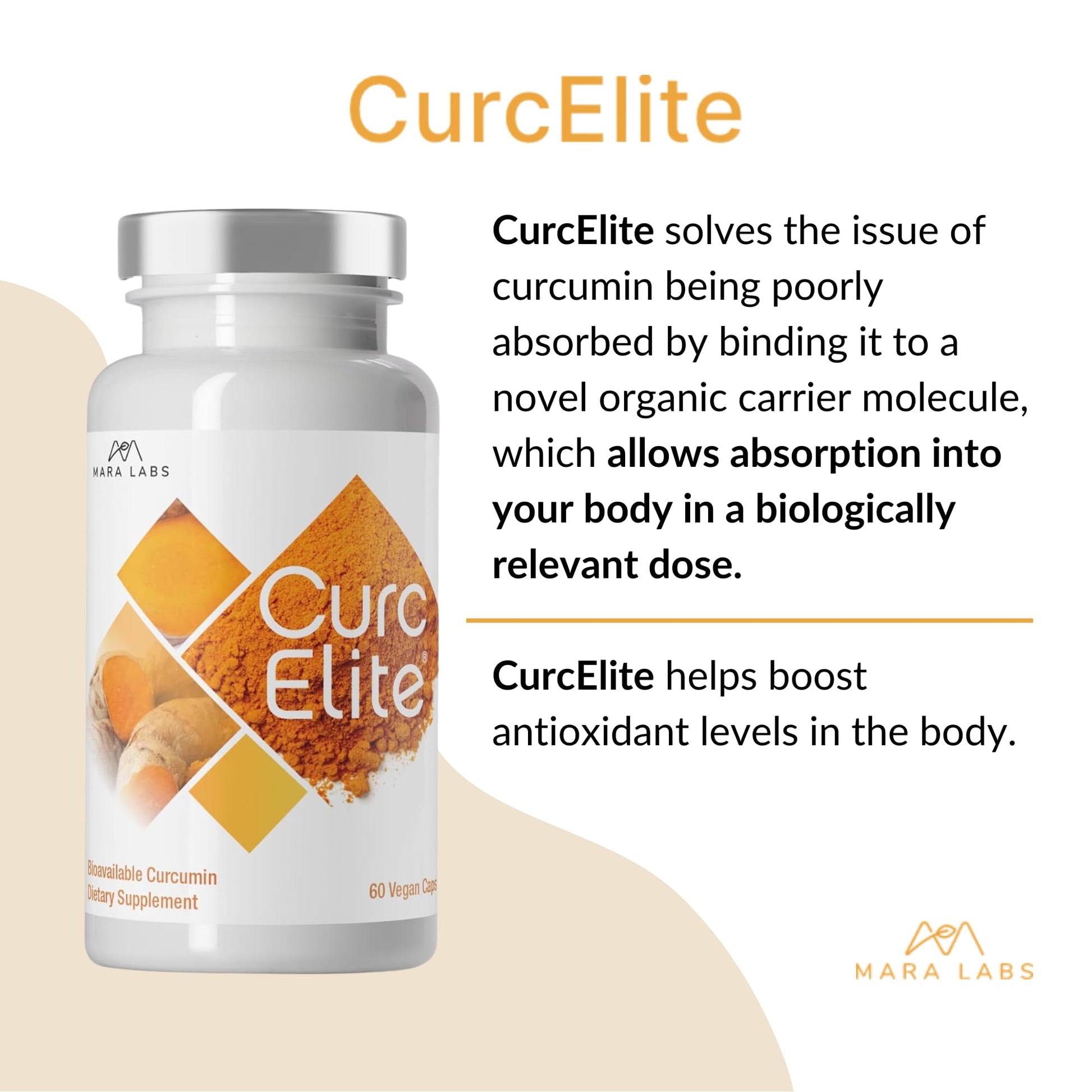 Mara Labs CurcElite Curcumin | Turmeric Extract 95% Curcuminoids | Vegan, No Fillers, and Non-GMO | 60 Vegan Capsules BrocElite uk supplements