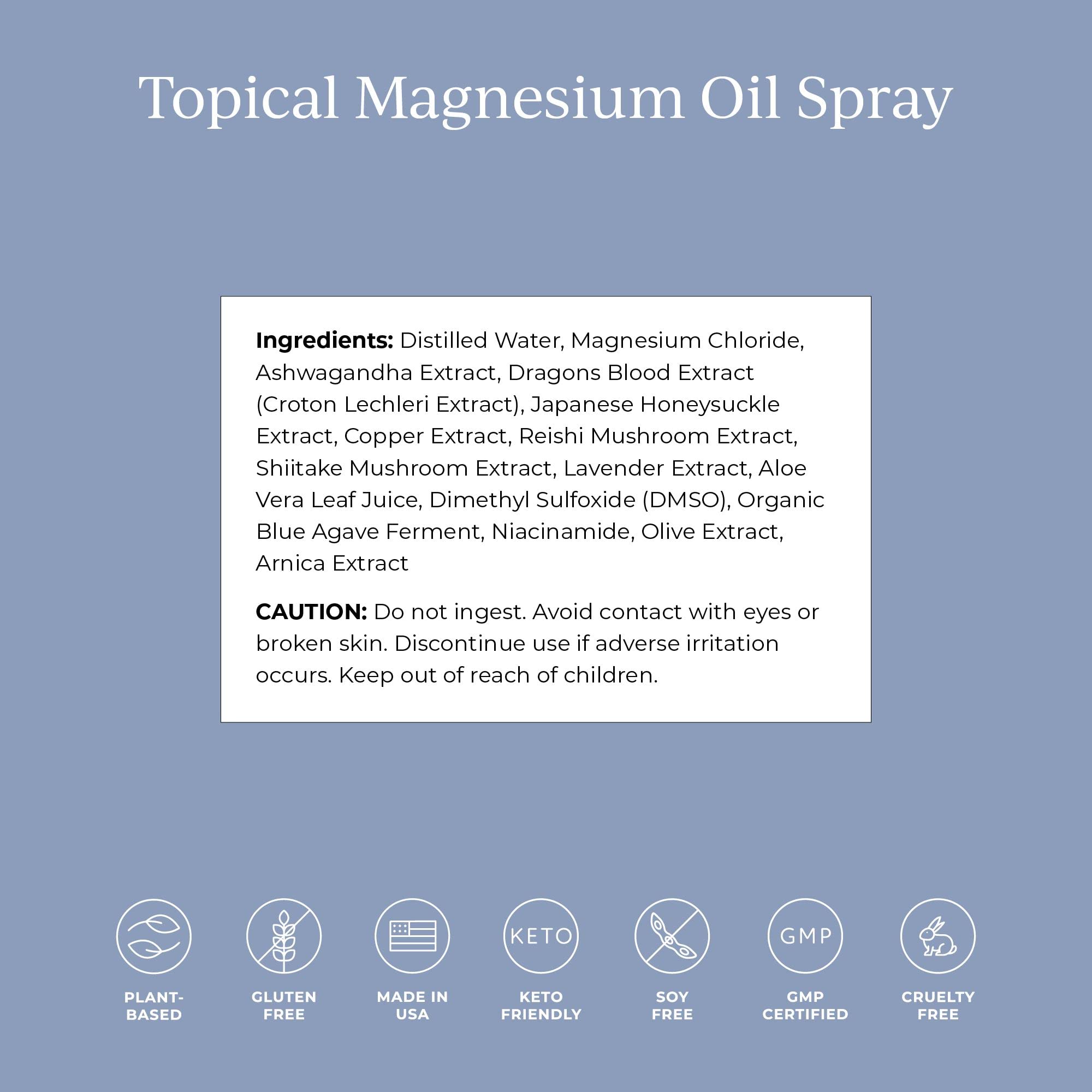 CYMBIOTIKA Topical Magnesium Oil Spray for Body, USA Made, Supplement for Leg Cramps, Muscle, Joint Health & Sleep Support, Includes Magnesium Chloride, Lavender Extract, Aloe Vera - Skin Applicator CYMBIOTIKA uk supplements