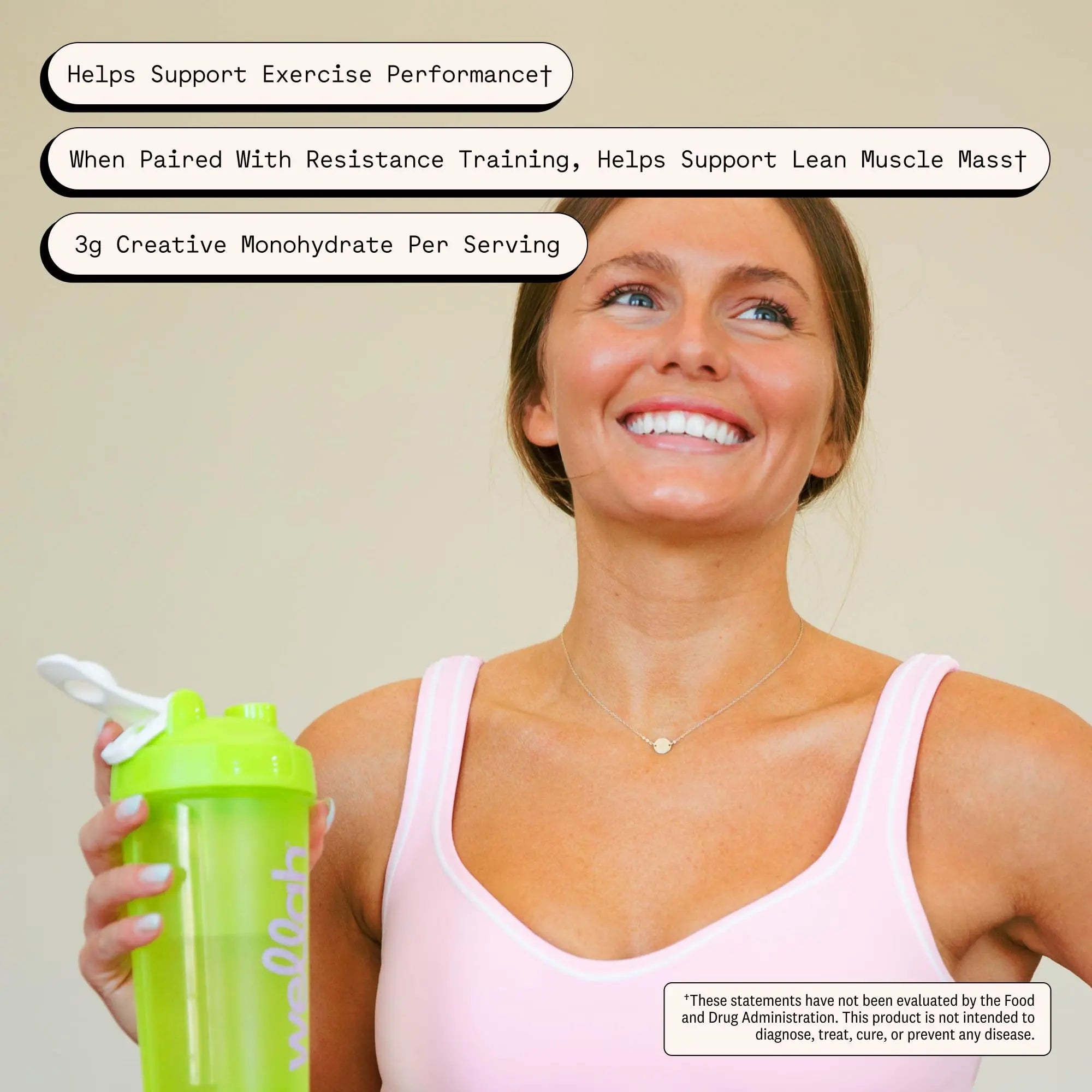 Wellah Creatine for Women - Creatine Monohydrate with Dandelion & Cranberry Extract (50 Servings, Clementine Peach) Wellah uk supplements