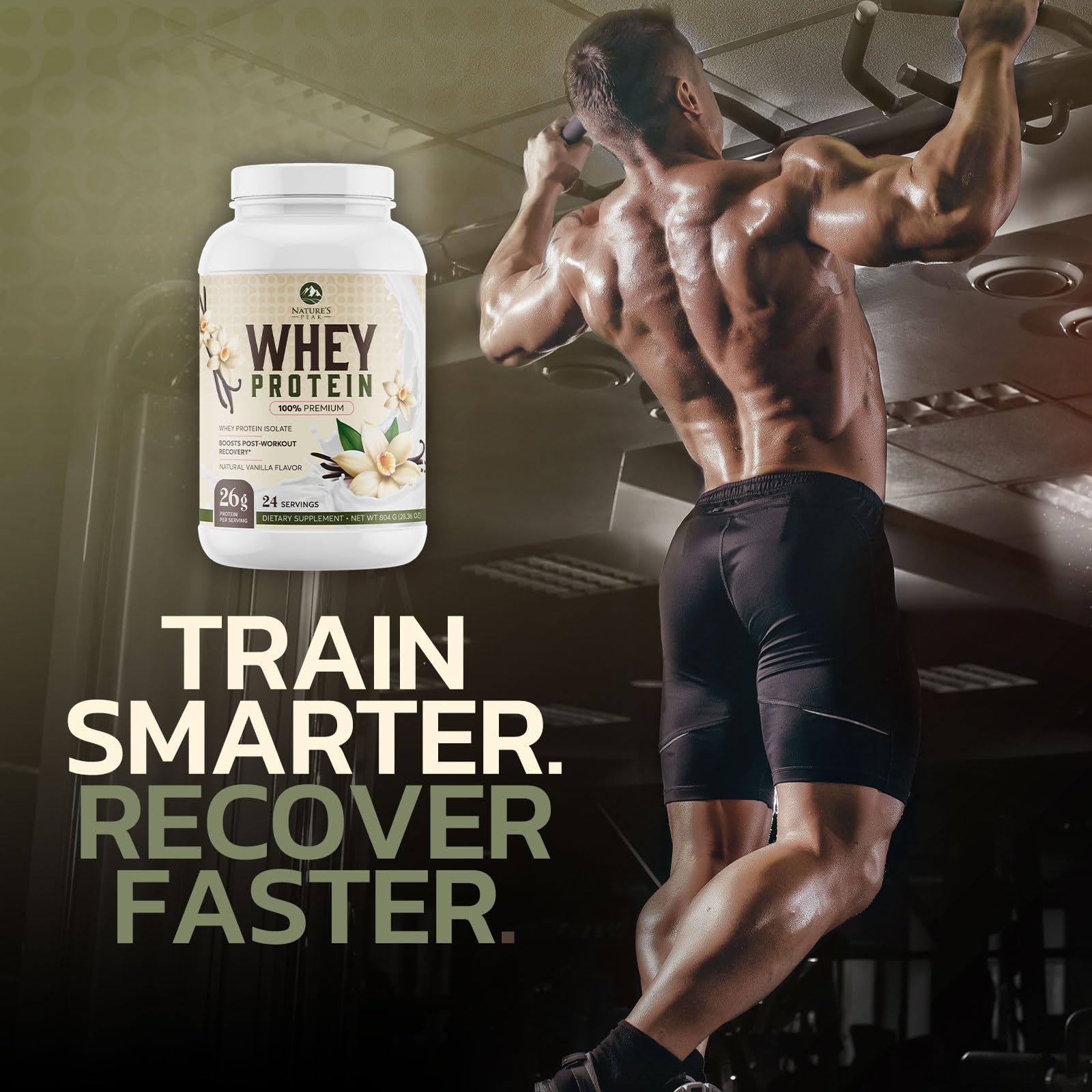 Nature's Protein Powder, 100% Whey Protein Powder Isolate, Immune Support, BCAAs Nature's Peak uk supplements