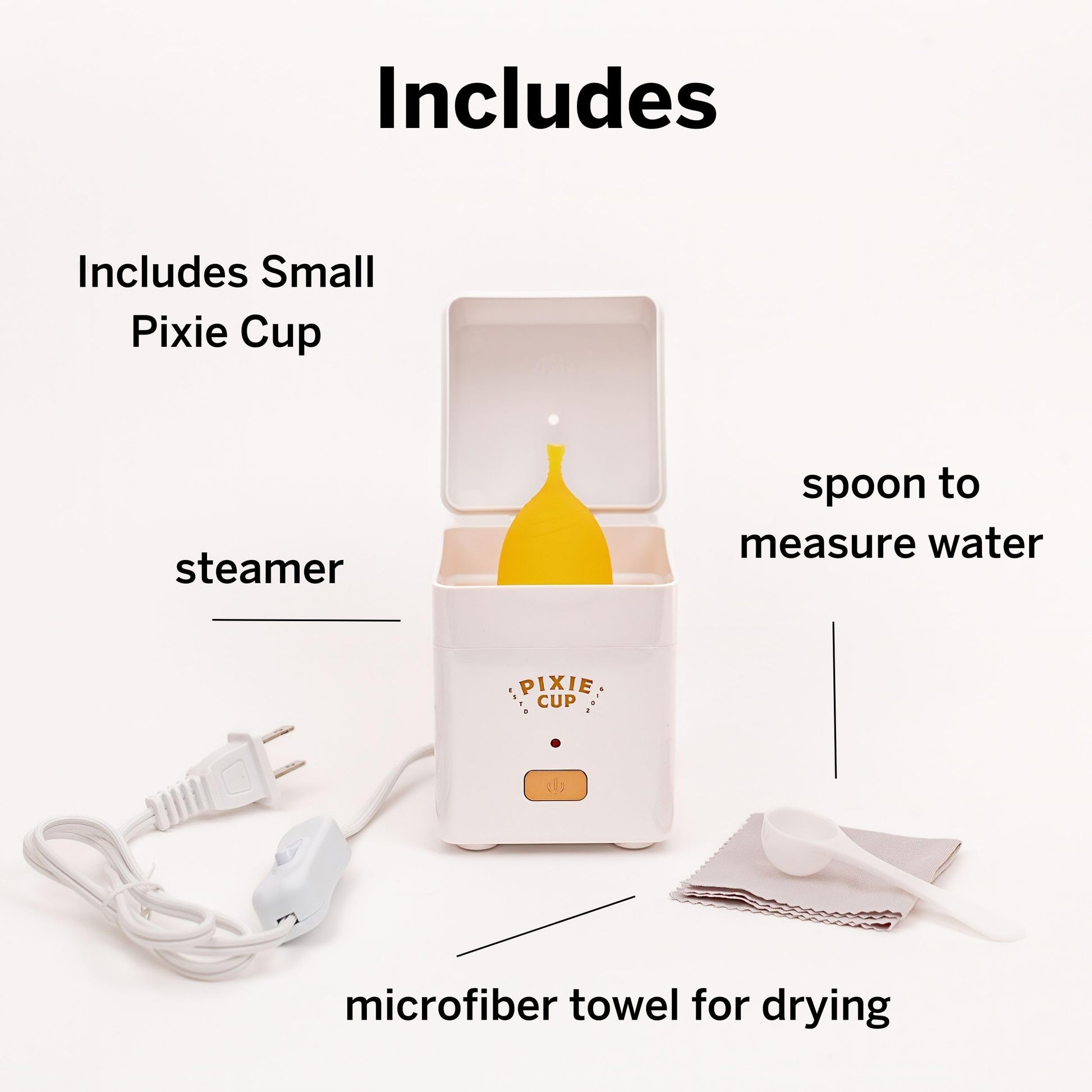 Pixie Menstrual Cup Steamer Sterilizer with A Small Period Cup - Ranked 1 for Most Comfortable Reusable Pixie Cup uk supplements