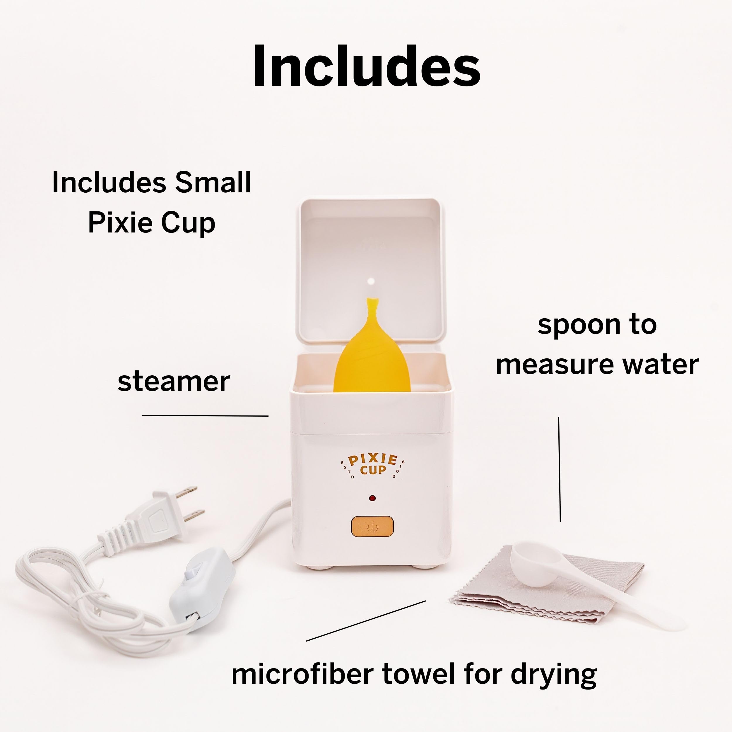 Pixie Menstrual Cup Steamer Sterilizer with A Small Period Cup - Ranked 1 for Most Comfortable Reusable Pixie Cup uk supplements