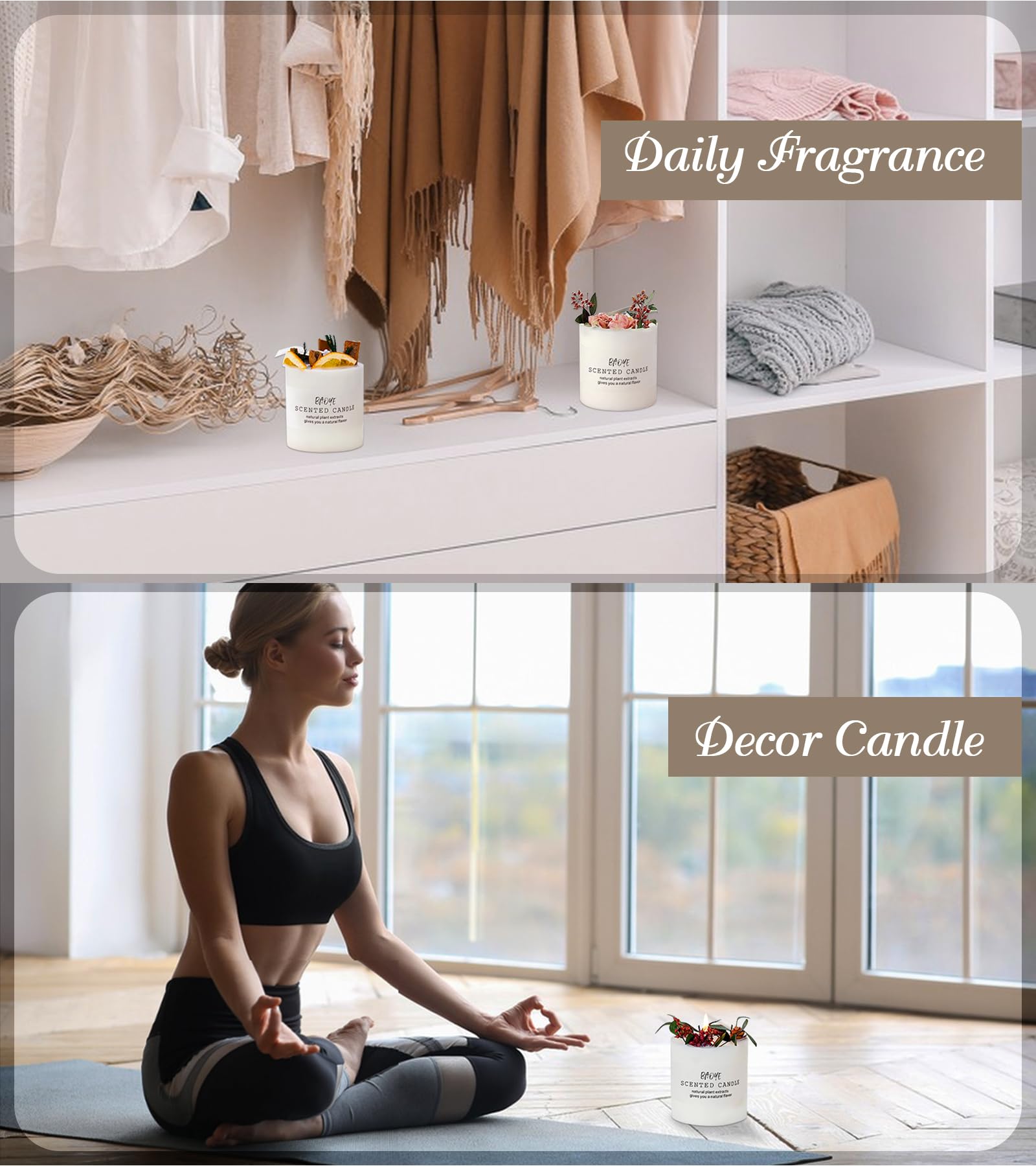 Candles Clearance | Eucalyptus & Orange Aromatherapy Candles | 10 oz Scented Candles Homarom uk supplements