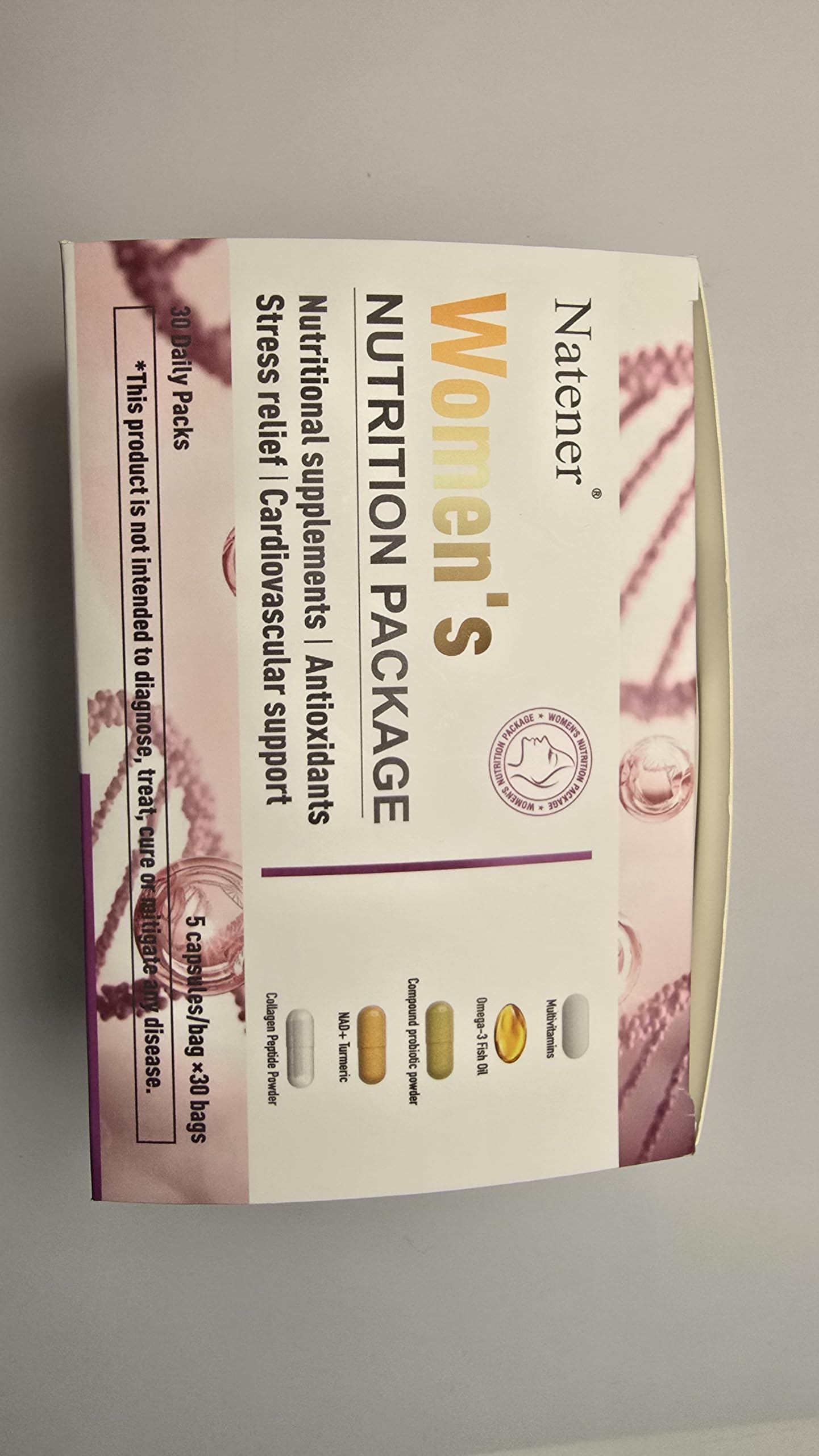 Natener 6 in 1 Women Vaginal Probiotics, 80B CFU Lactobacillus + 800mg Omega-3 + 250mg NAD+ + 179.5mg Vitamin C Promote Healthy Vaginal Odor & Vaginal Flora LLVYUO uk supplements