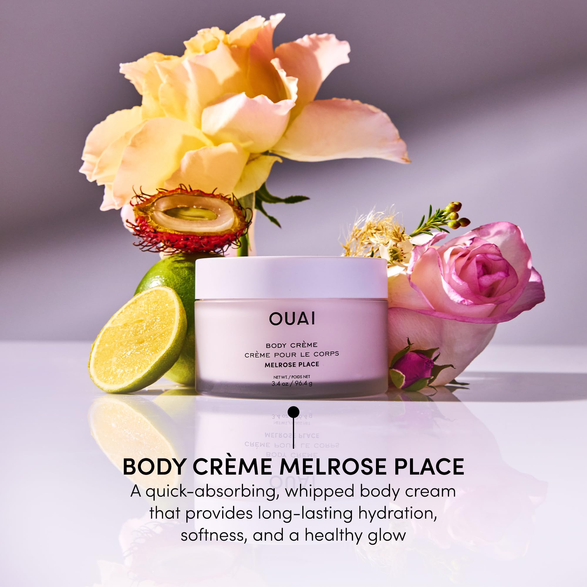 OUAI Body Cream Travel Size, Melrose Place - Hydrating Whipped Body Cream with Cupuaçu Butter, Coconut Oil & Squalane - Softens Skin and Delivers Healthy-Looking Glow - Sulfate Free Skin Care (3.4 Oz) OUAI uk supplements