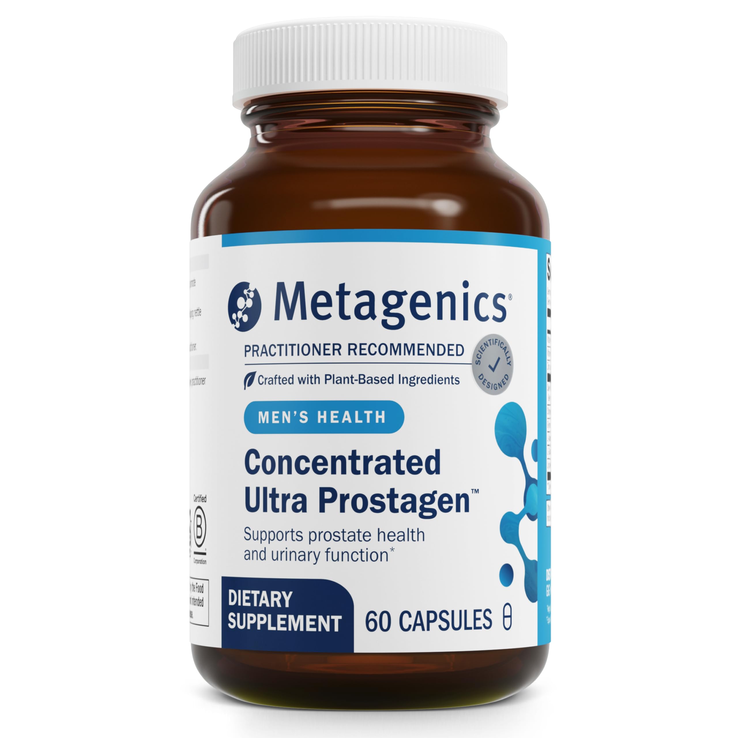 Metagenics Concentrated Ultra Prostagen - Prostate & Urinary Health with Saw Palmetto, Stinging Nettle, Lycopene & Zinc - Supports Hormonal Balance & Immune Health* - Non-GMO- 60 Capsules Metagenics uk supplements