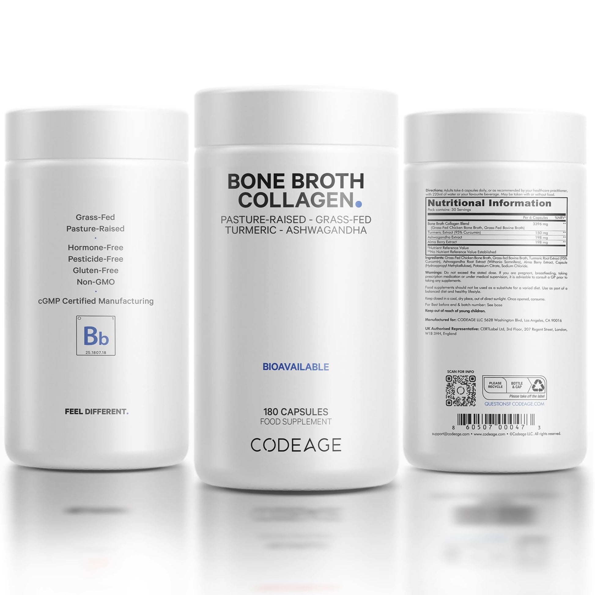 Codeage Bone Broth Collagen Capsules Grass Fed - Pasture Raised Chicken Bone Broth Collagen Codeage uk supplements