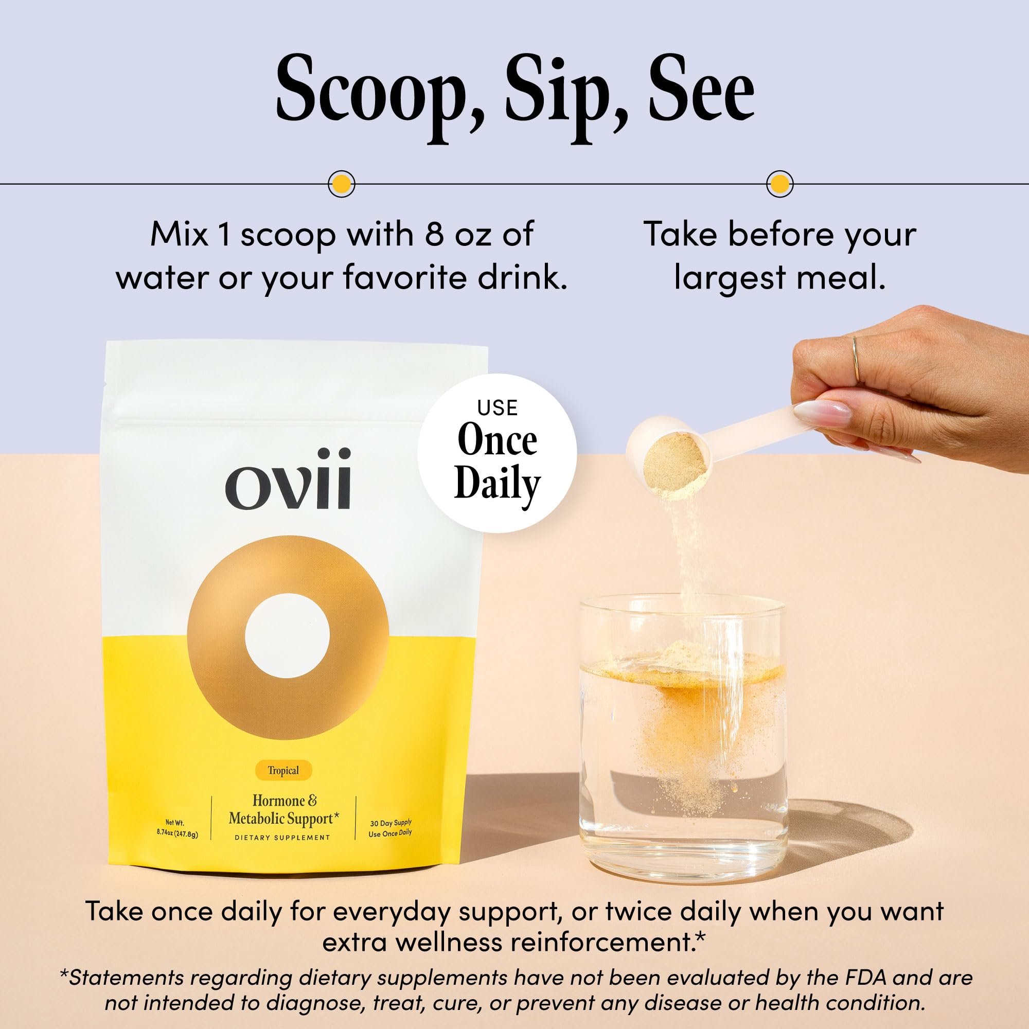 Ovii Metabolic Support for Women – Reducose® White Mulberry with Myo-Inositol & D-Chiro Inositol 40:1 Blend – Daily Wellness, Metabolic Balance & Appetite Control Supplement – 30 Servings, Tropical Ovii uk supplements