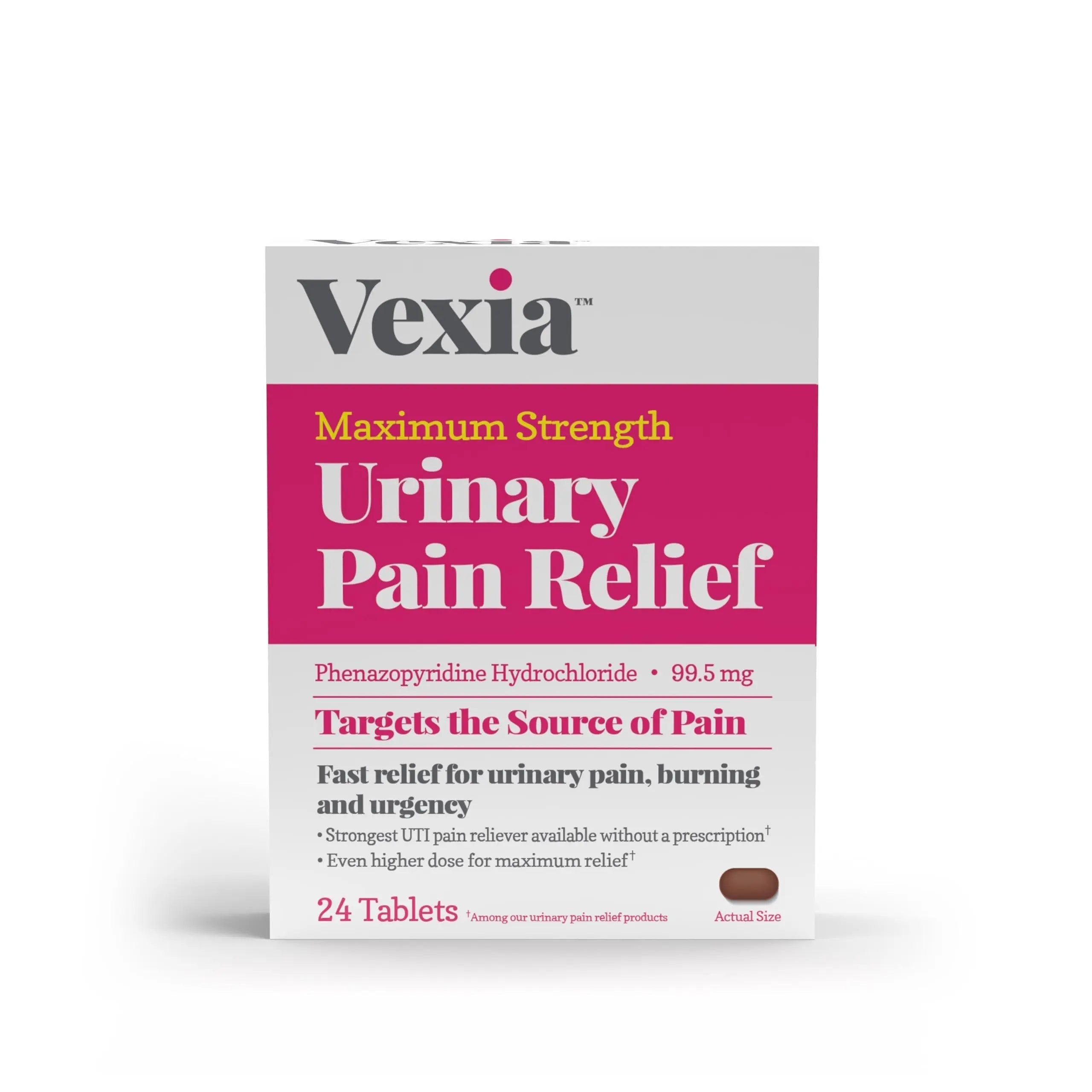 Vexia Maximum Strength Urinary Pain Relief 24ct Vexia uk supplements