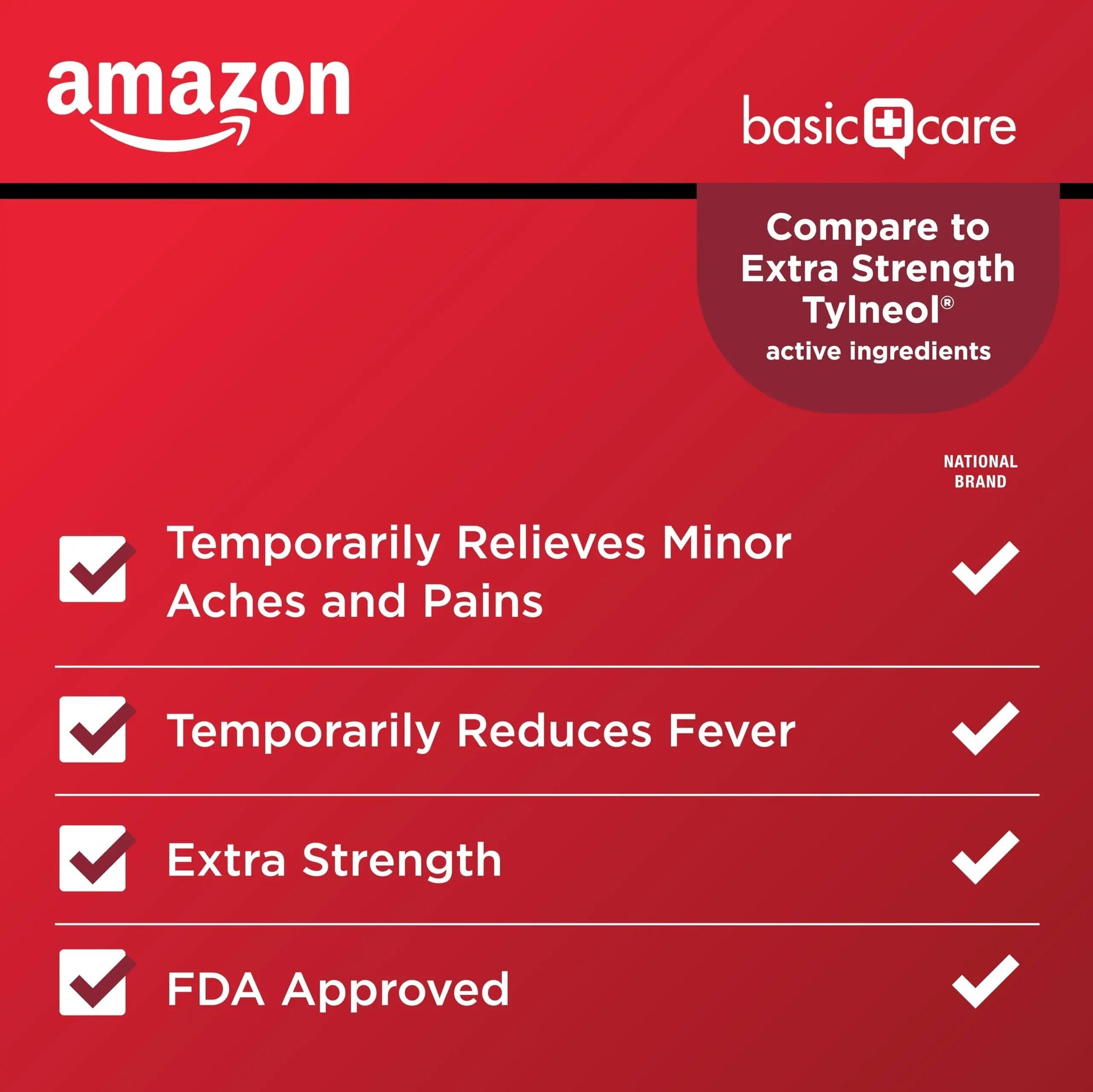 Amazon Basic Care Extra Strength Pain Relief, Acetaminophen Caplets, 500 mg, Pain Reliever/Fever Reducer, 500 Count Amazon Basic Care uk supplements