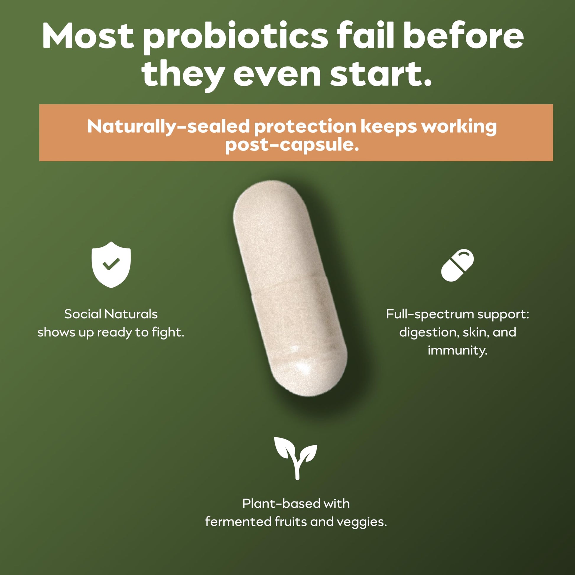 Social Naturals Daily Probiotic | 20 Billion CFU | Multi-Strain with Prebiotic + Postbiotic | Gut Health & Digestion Support | Vegan | 30 Capsules Social Naturals uk supplements