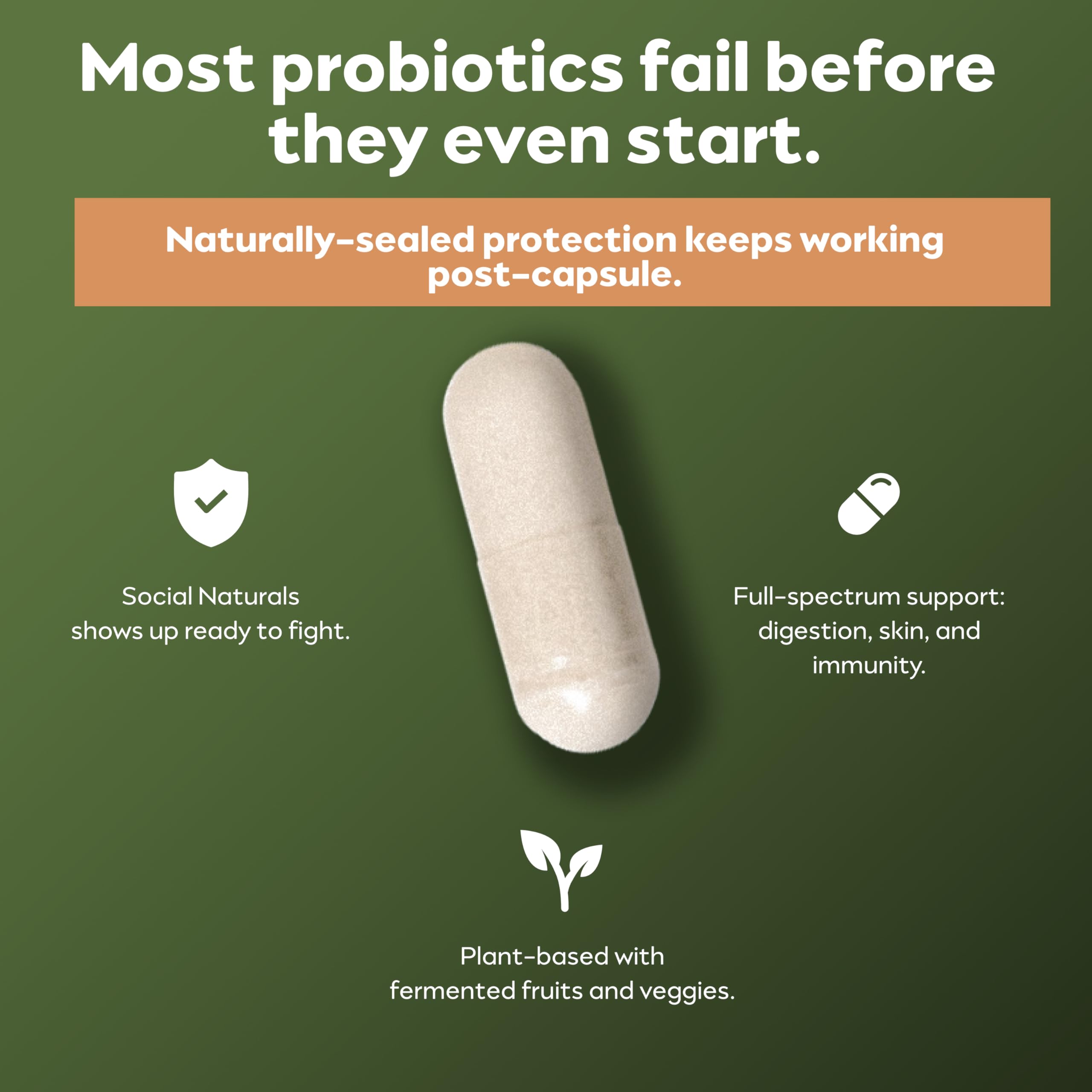 Social Naturals Daily Probiotic | 20 Billion CFU | Multi-Strain with Prebiotic + Postbiotic | Gut Health & Digestion Support | Vegan | 30 Capsules Social Naturals uk supplements