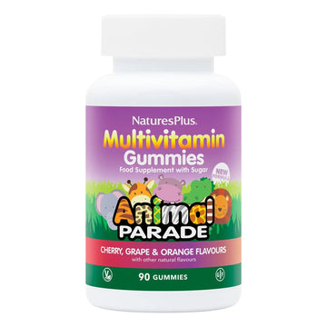 NaturesPlus Animal Parade Multivitamin Children's Gummies - 90 Count - Assorted Cherry, Grape & Orange Flavors NaturesPlus uk supplements