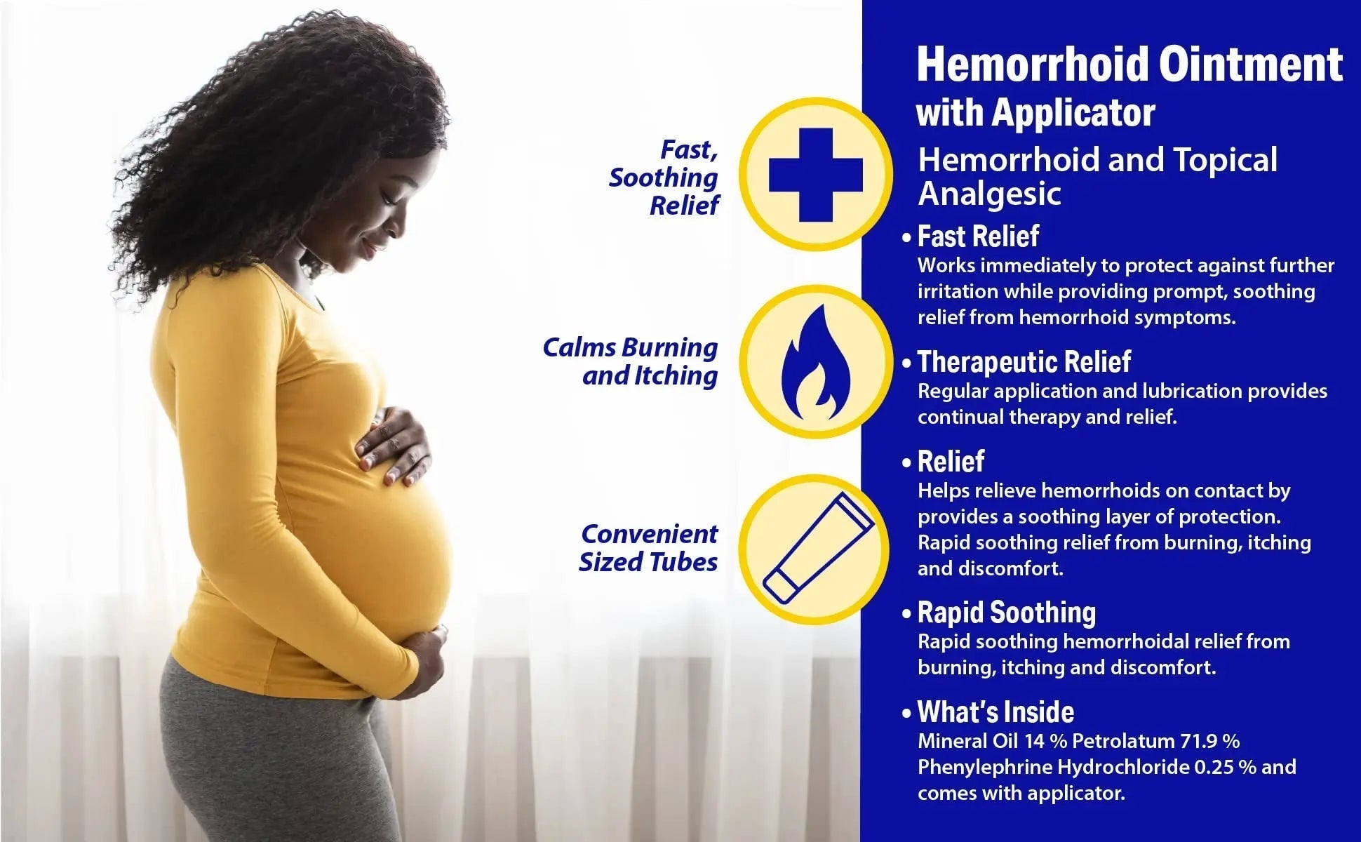Hemorrhoidal Pain Relief Ointment 2 oz (56g) Per Tube Hemorrhoid Treatment for Fast Acting Itch, Swelling, and Maximum Strength Pain Relief (3 Pack) Hemorrhoidal Ointment uk supplements