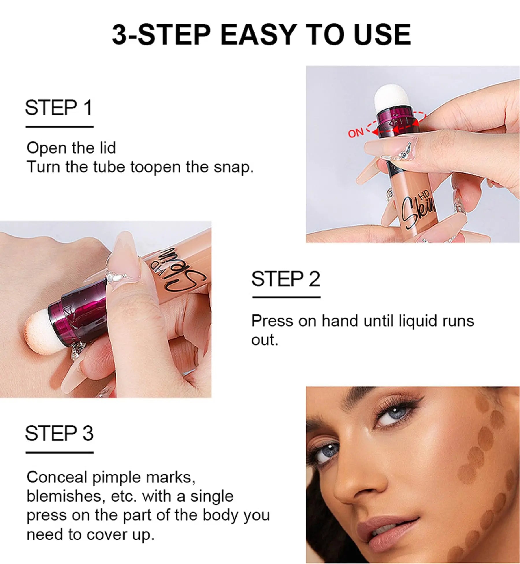 Concealer Stick Foundation Concealer Moisturizing Hydration Brightening Skin Tone Concealer Oil Control Waterproof With Applicator Cushion RHSEDD uk supplements