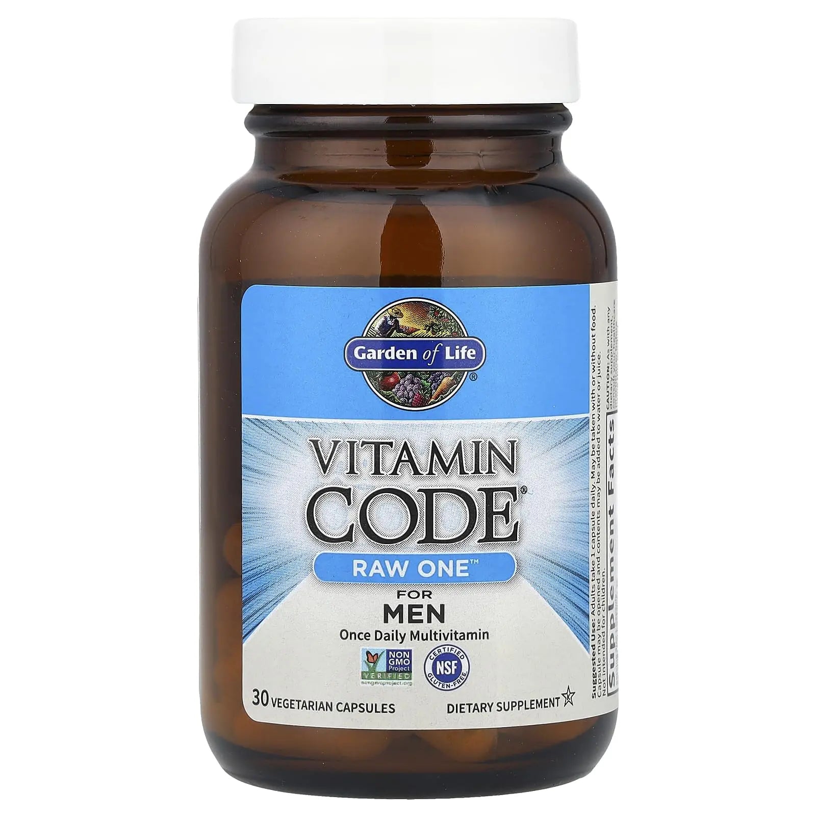 Garden of Life Vitamin Code Raw One for Men, Once Daily Multivitamin, 30 Capsules, One a Day Mens Vitamins Plus Fruit, Veggies & Probiotics Garden of Life uk supplements