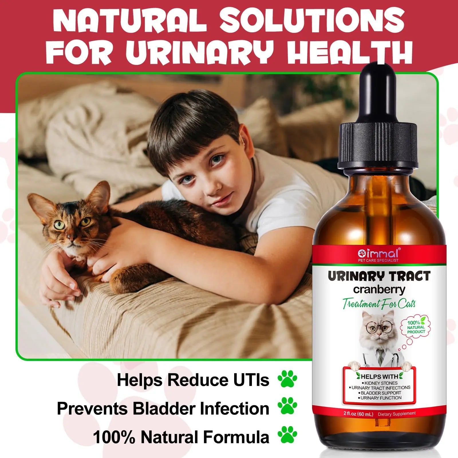 Cat Urinary Tract Infection Treatment, Cat UTI Treatment Drops Supports Bladder, Kidney Stone, Cranberry Kidney Bladder Support Supplement, Chicken Flavor, 60ml BTQAFVZT uk supplements