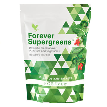Forever Living - Forever Supergreens - Blend for Your Active Lifestyle - Supercharge Your Day w/Over 20 Powerful Greens and Superfoods. - 30 Packets Forever Living Products uk supplements
