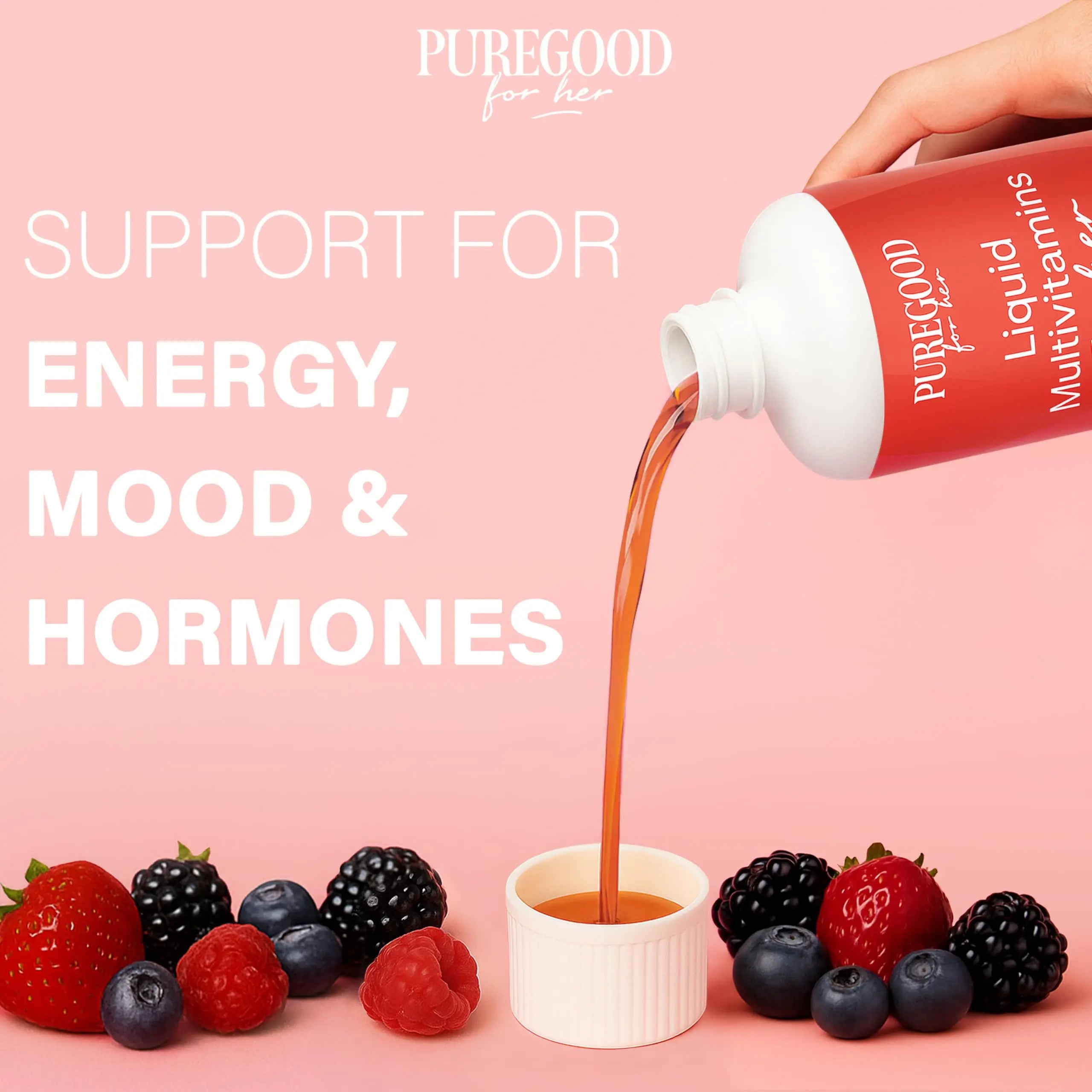 PureGood Women’s Liquid Multivitamin | 70+ Nutrients, Superfoods & Omegas | High Absorption Daily Supplement | PureGood uk supplements