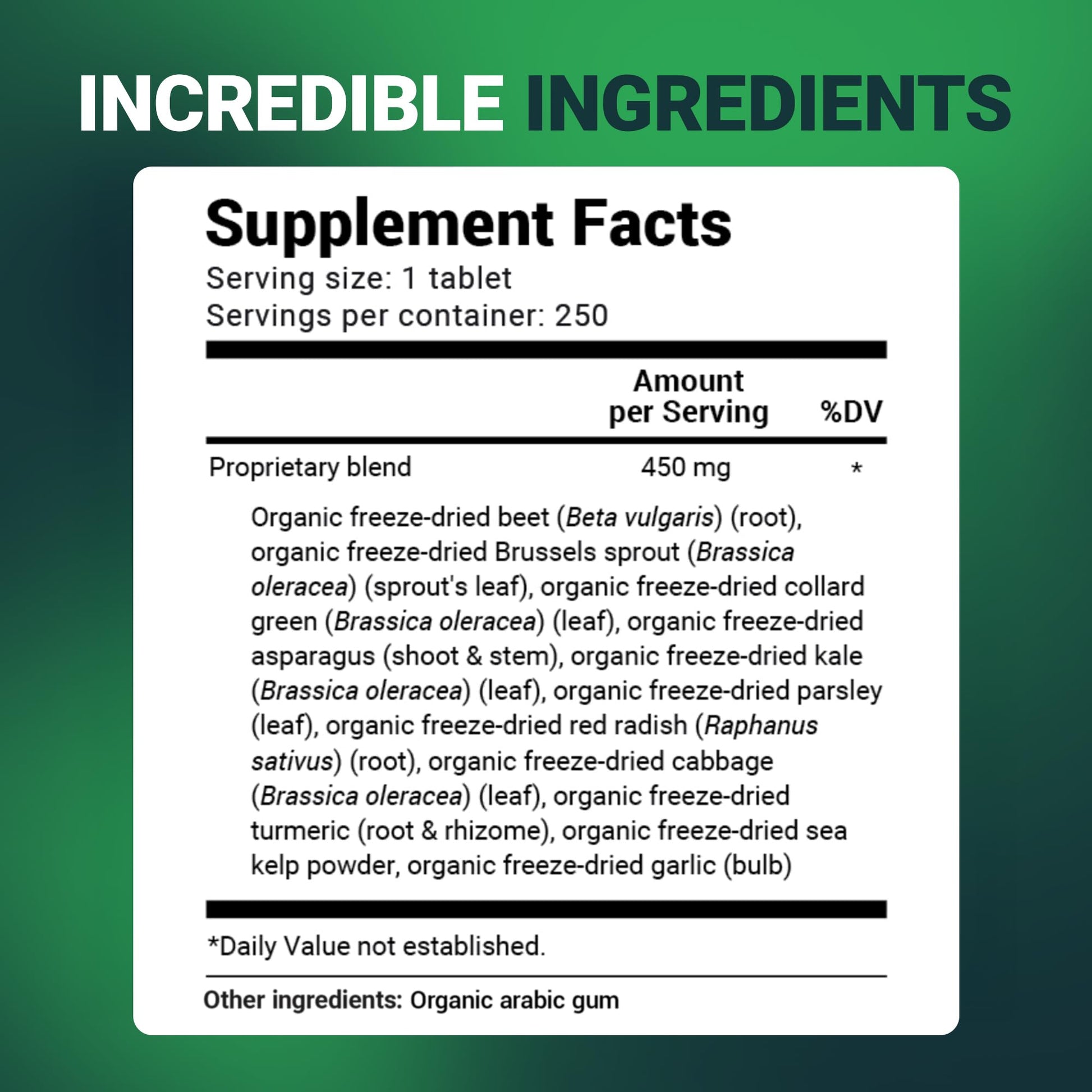 Dr. Berg's Greens Superfood Cruciferous Vegetable Tablets - Vegetable Supplements for Adults w/ 11 Phytonutrient Super Greens Tablets - Energy, Immune System & Liver Veggie Tablets - 250 Tablets Dr. Berg Nutritionals uk supplements