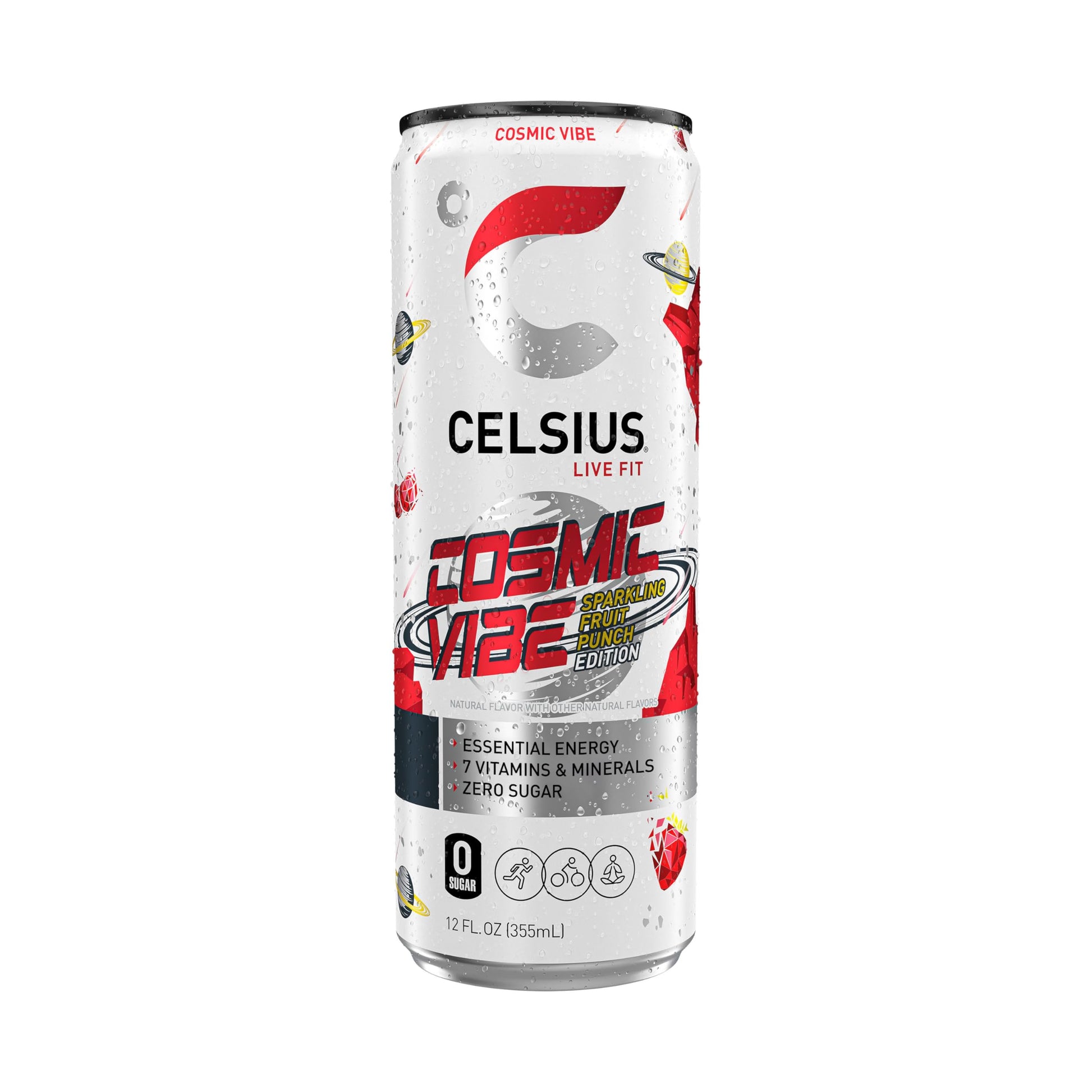 CELSIUS Sparkling Cosmic Vibe, Functional Essential Energy Drink 12 Fl Oz (Pack of 12) CELSIUS uk supplements