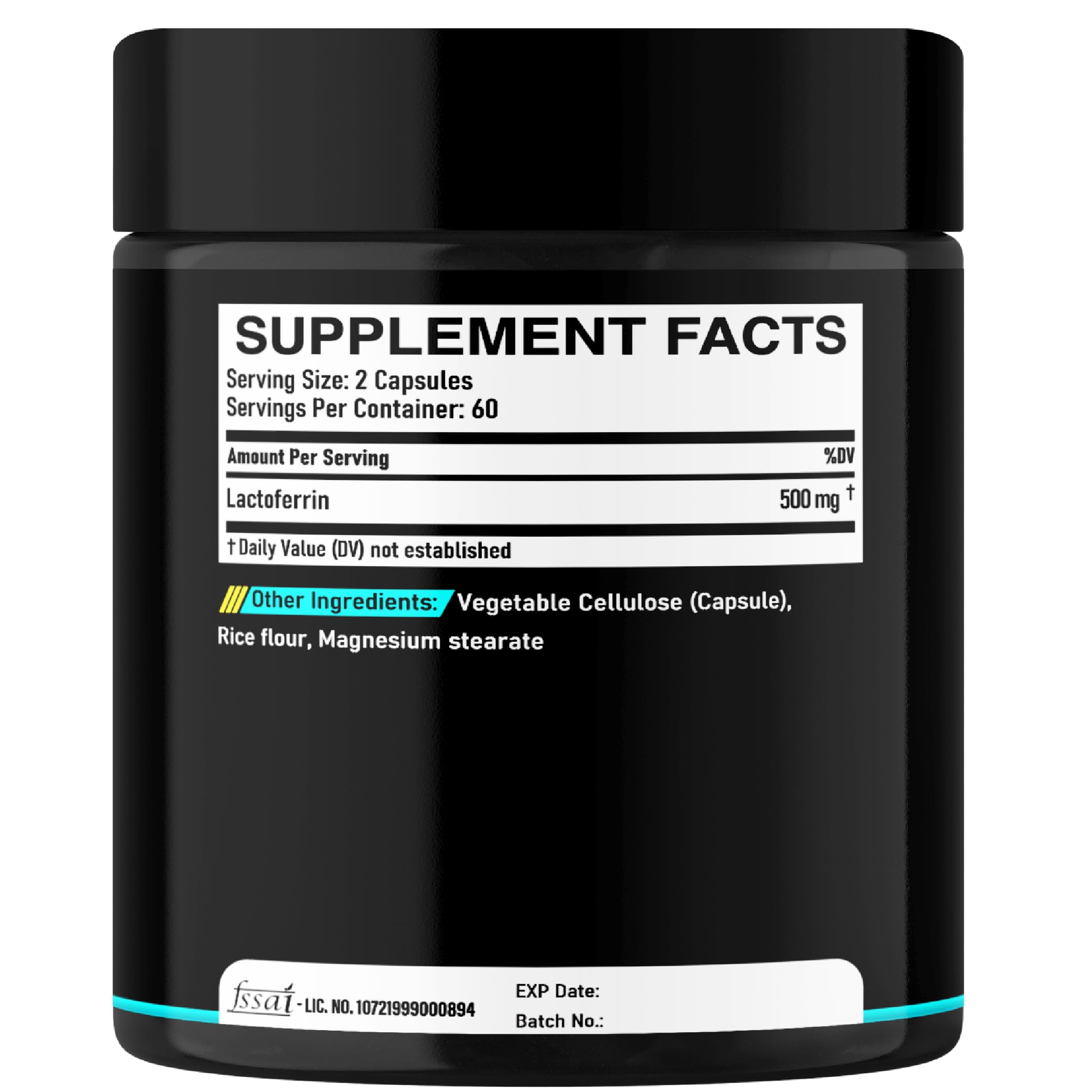DEDICAD 500Mg Lactoferrin Supplement - 120 Capsules for 2-Month Supply DEDICAD uk supplements