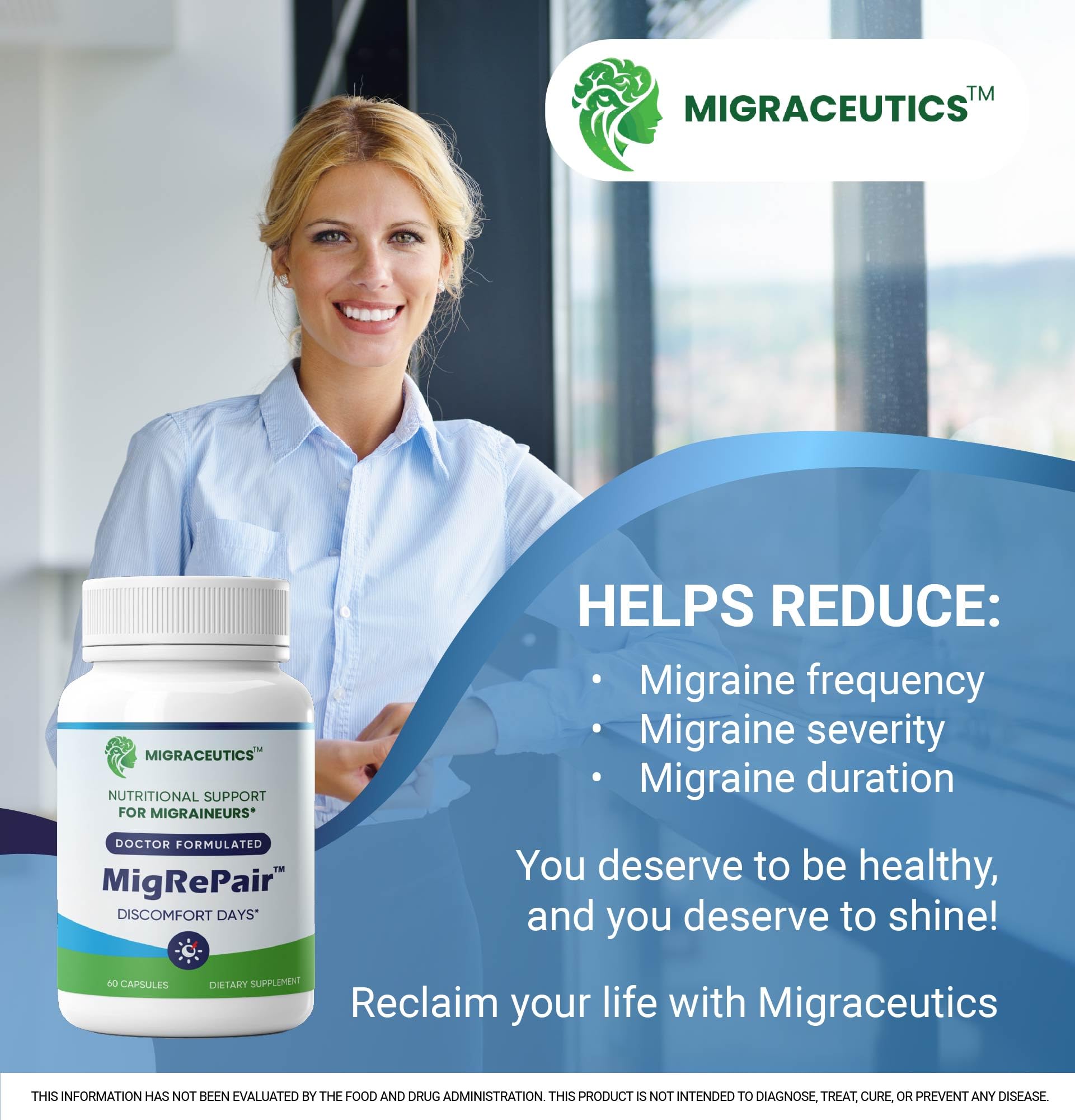 MigRePair | Doctor Formulated Natural Herbal Supplement for Migraine Relief Needs | Supports Relief During Migraine Discomfort (Ictal Phase) Migraceutics uk supplements