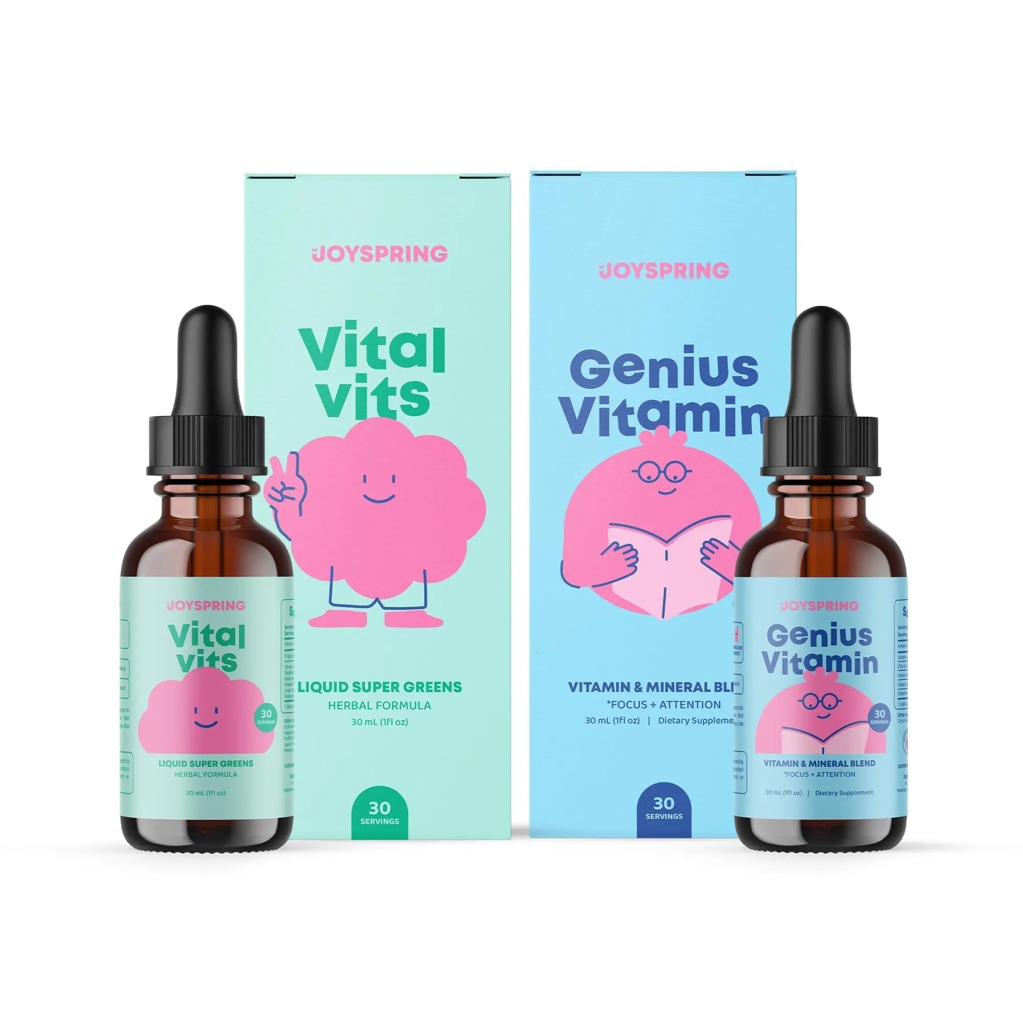 JoySpring Daily Multivitamin with Burdock Root & Elderberry Bundle | Kids Vitamins Naturally Sourced JoySpring uk supplements