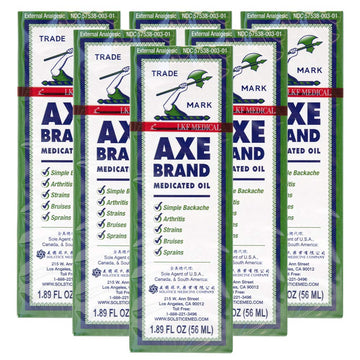 Axe Brand Medicated Oil (Muscle, Joint, and Backache Pain Relief) (1.89 fl oz) (6 Bottles) (Solstice) AXE uk supplements