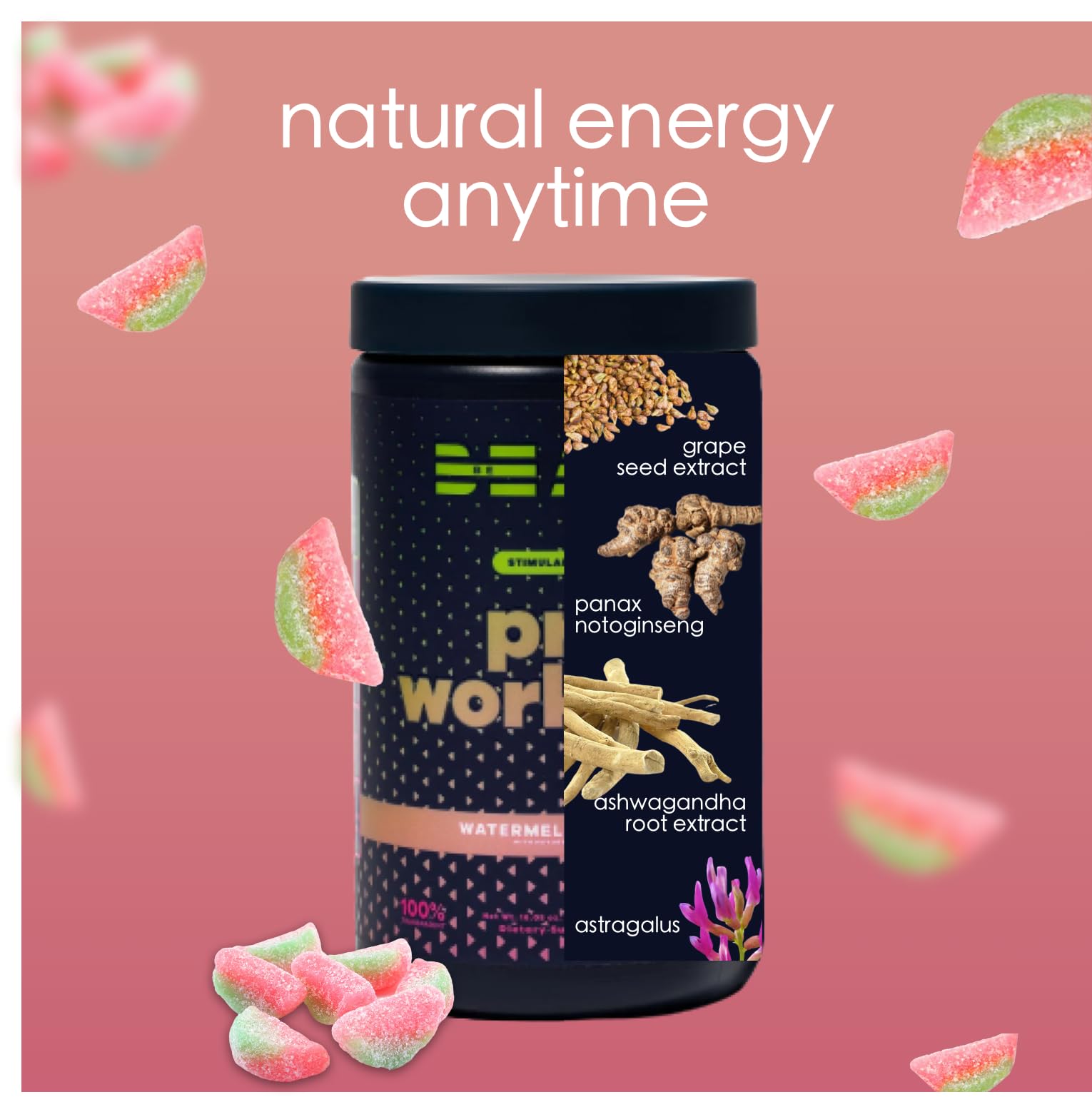 BEAM Be Amazing Vegan Stim Free Pre-Workout Powder | Energy Booster Powdered Drink BEAM uk supplements
