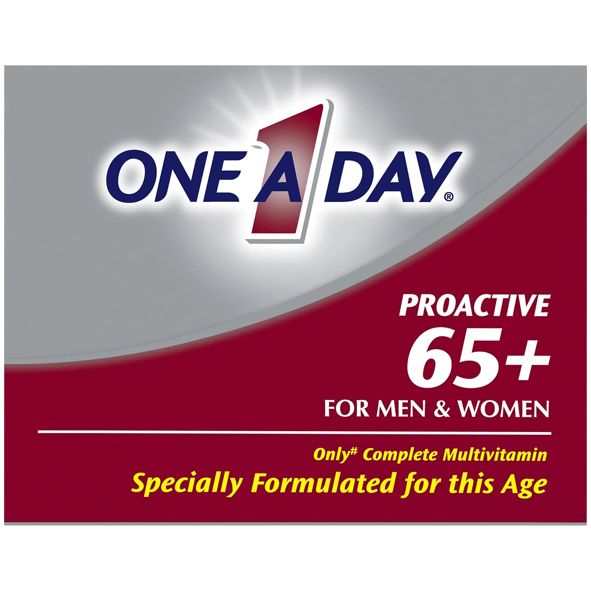 ONE A DAY Proactive 65+, Mens & Womens Multivitamin, Supplement with Vitamin A, Vitamin C, Vitamin D, and Zinc for Immune Health Support ONE A DAY uk supplements