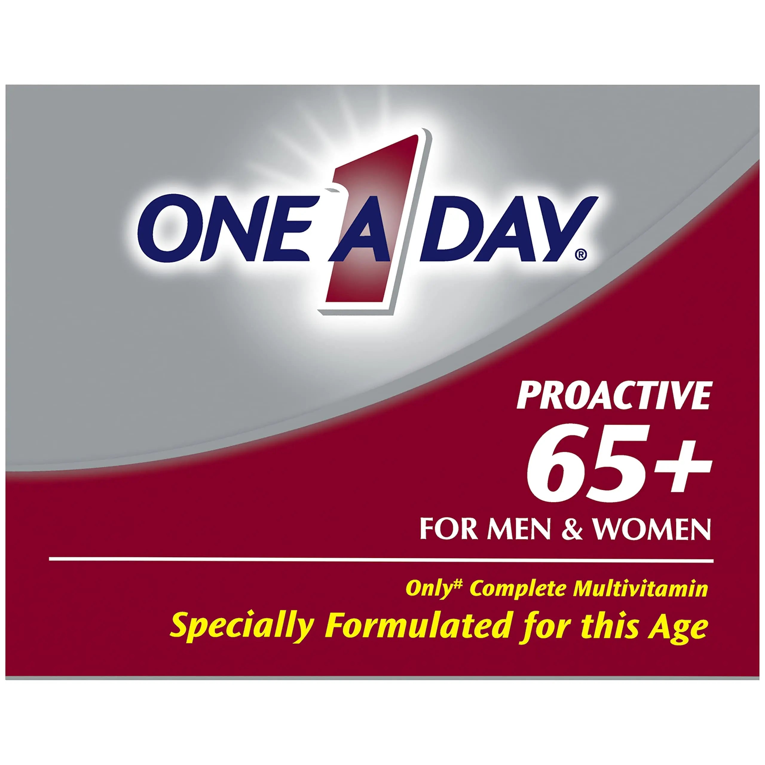 ONE A DAY Proactive 65+, Mens & Womens Multivitamin, Supplement with Vitamin A, Vitamin C, Vitamin D, and Zinc for Immune Health Support ONE A DAY uk supplements