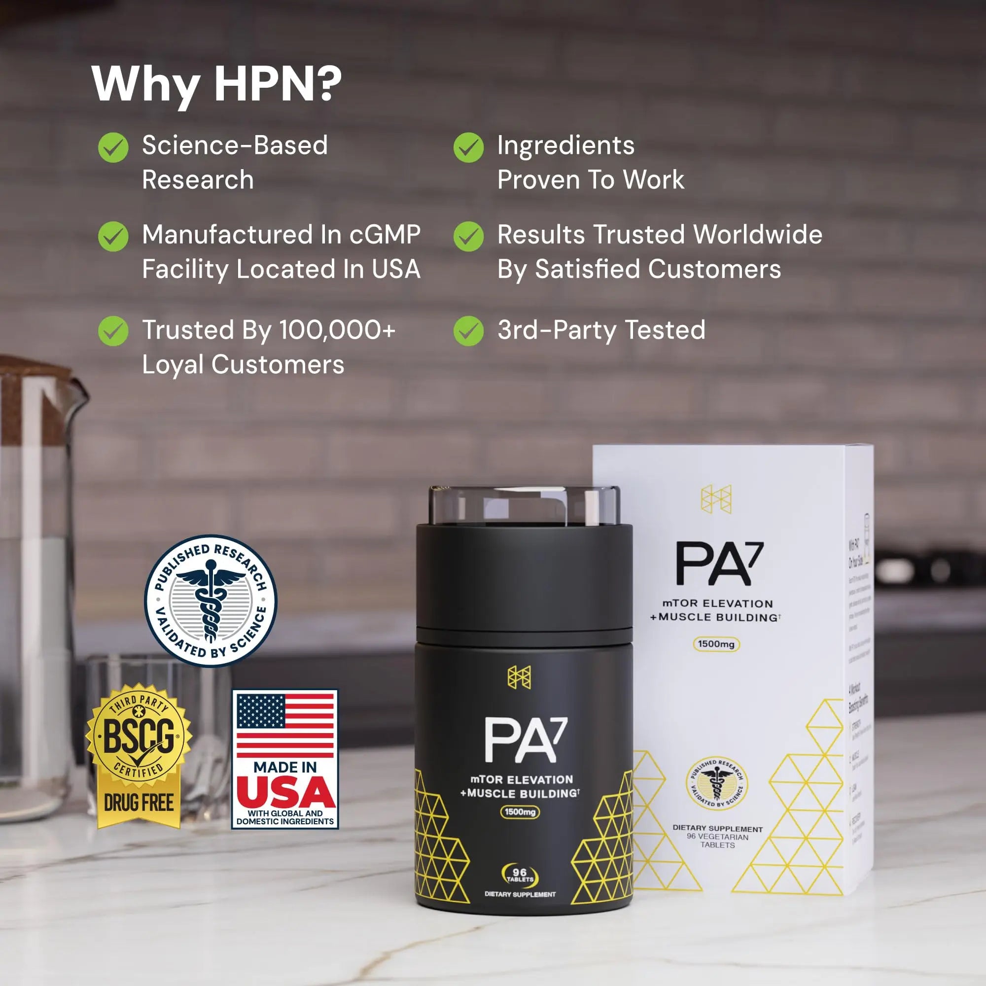 HPN PA(7) Phosphatidic Acid Muscle Builder Top Natural Muscle Builder - Boost mTOR | Build Mass and Strength from Your Workout | 30 Day Supply HPN uk supplements