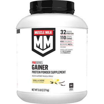 Muscle Milk Gainer Protein Powder, Vanilla Creme, 32g Protein, 5 Pound Muscle Milk uk supplements