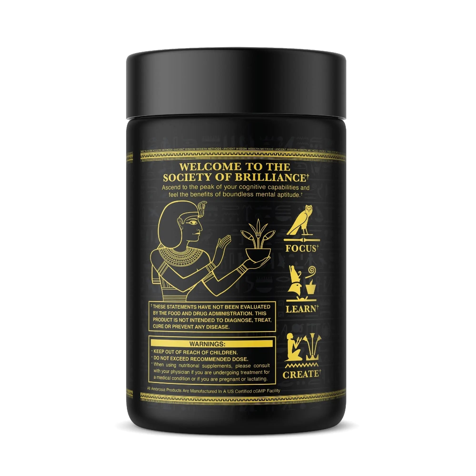 Ambrosia Mental Jewels (Capsules) - Cognitive Enhancer | Increase Memory, Communication Skills, Concentration & Focus | Alpha GPC, Choline, BaCognize Ambrosia uk supplements