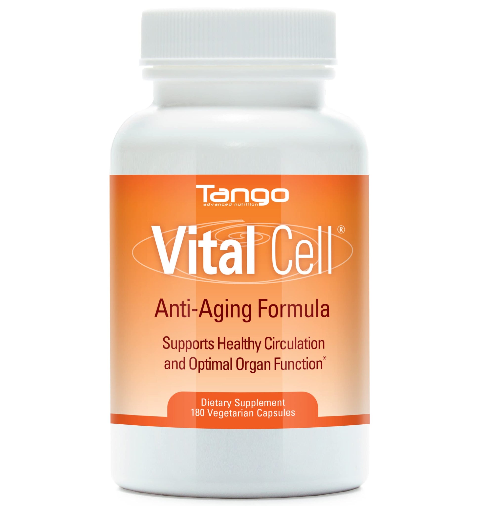 Vital Cell Natural Anti-Aging Supplement for Men and Women, Supporting Circulation and Healthy Organ Function (180 Vegetarian Capsules) Tango uk supplements