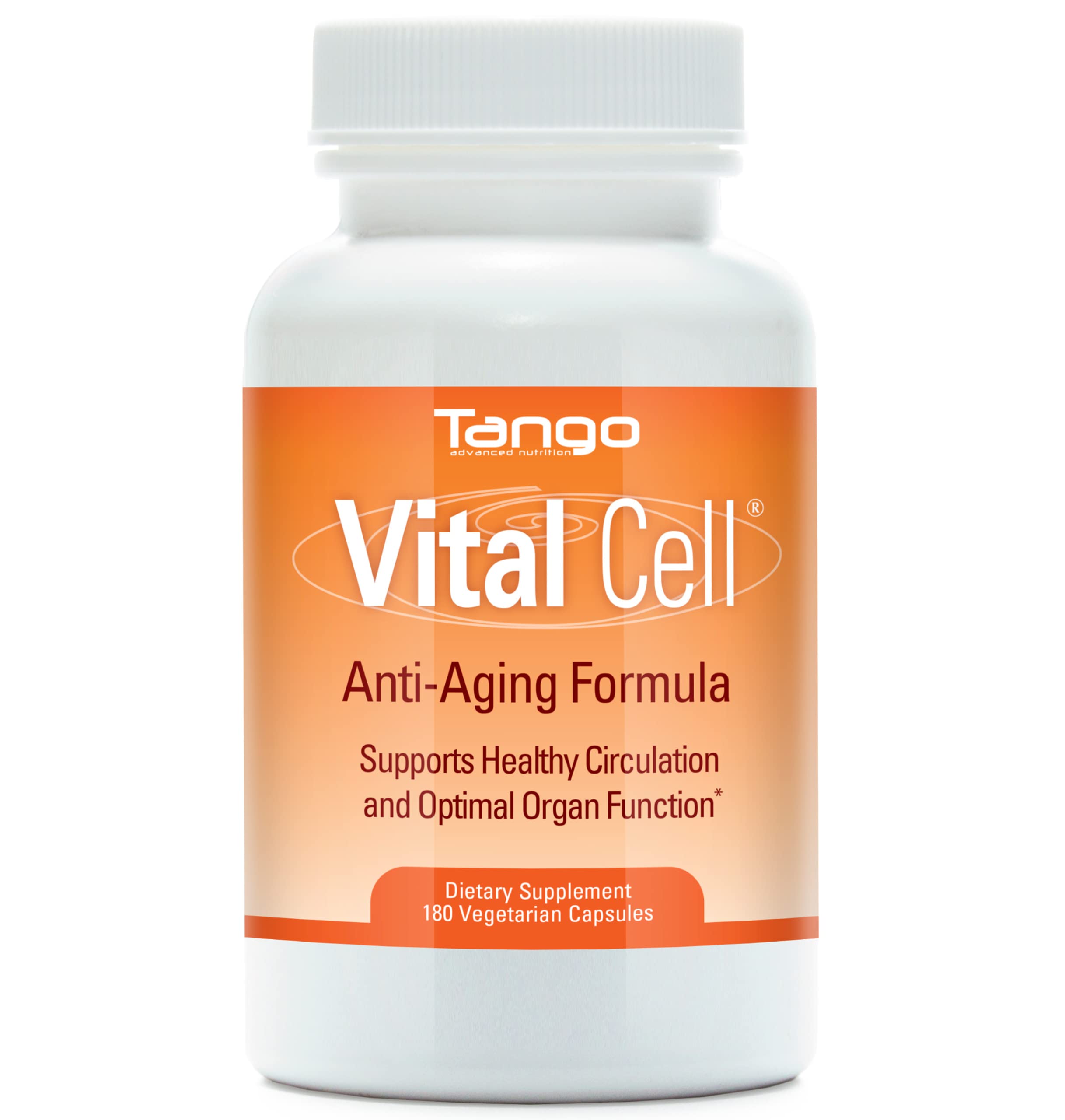 Vital Cell Natural Anti-Aging Supplement for Men and Women, Supporting Circulation and Healthy Organ Function (180 Vegetarian Capsules) Tango uk supplements