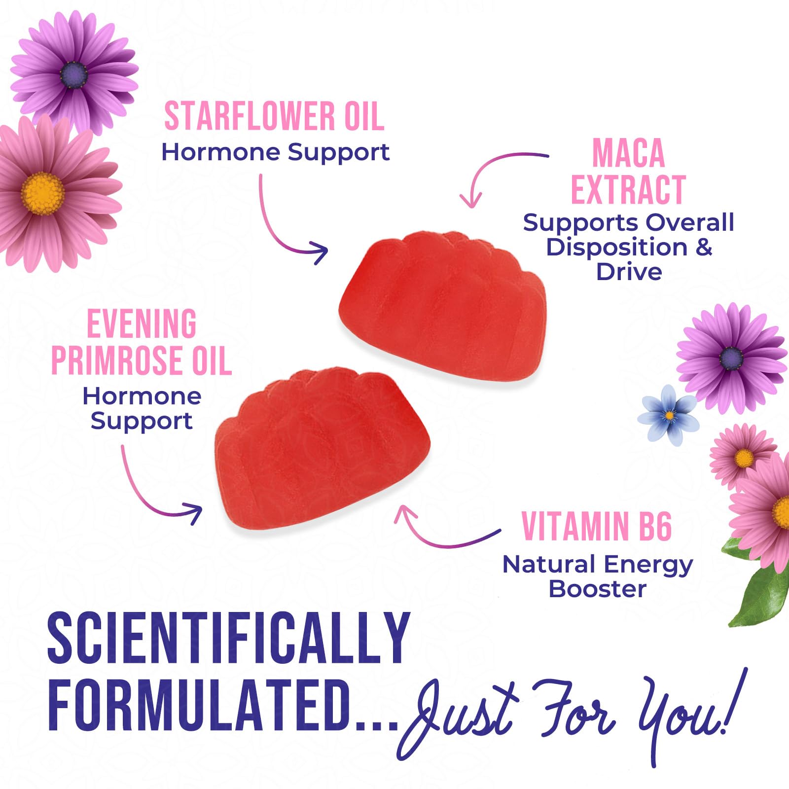 Menopause Supplement for Women - Complete Multi-Benefit Menopause Relief Gummy for Mild Hot Flashes & Night Sweats, Natural Balance & Energy Support, Menopausal Vitamins, Gluten Free - 60 Gummies Nature's Glow uk supplements