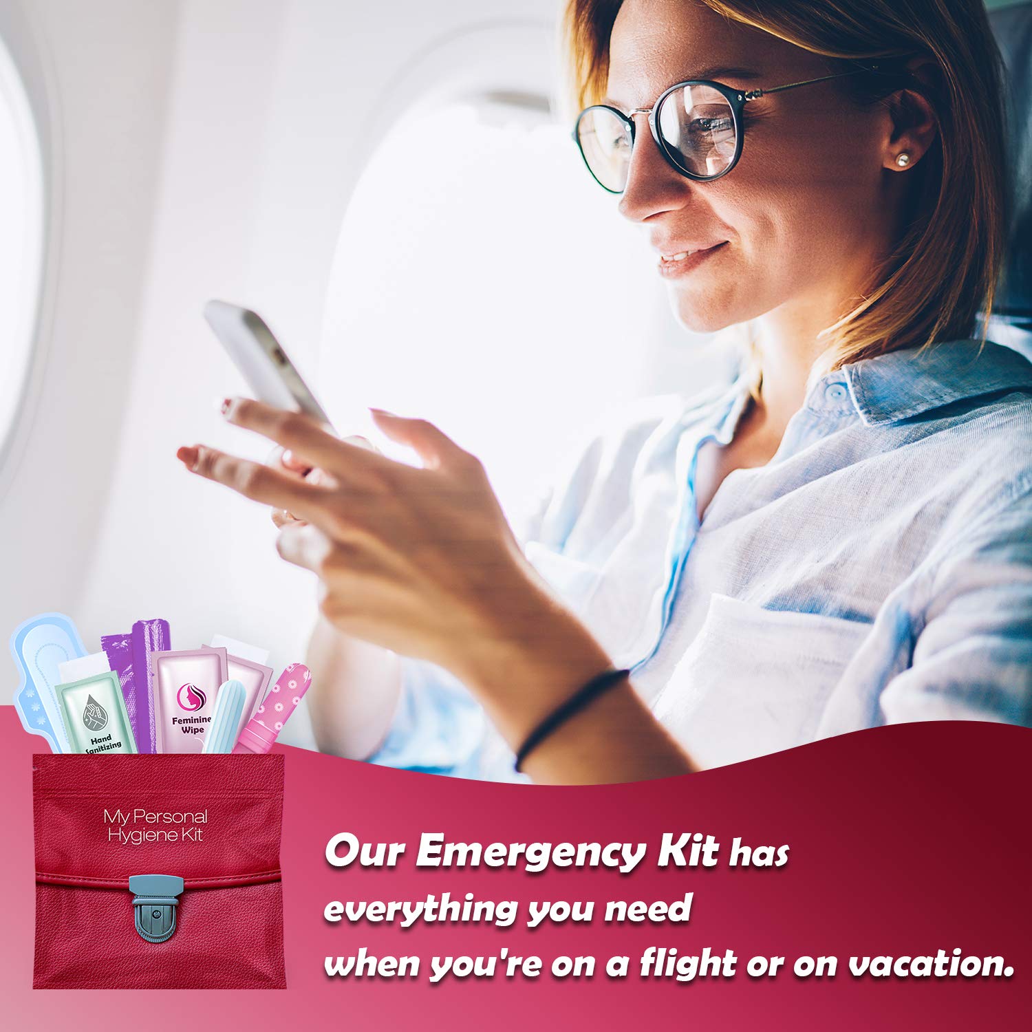Menstrual Kit All-in-One | Convenience on The Go | Single Period Kit Pack for Travelling, Tweens pH Advantage uk supplements