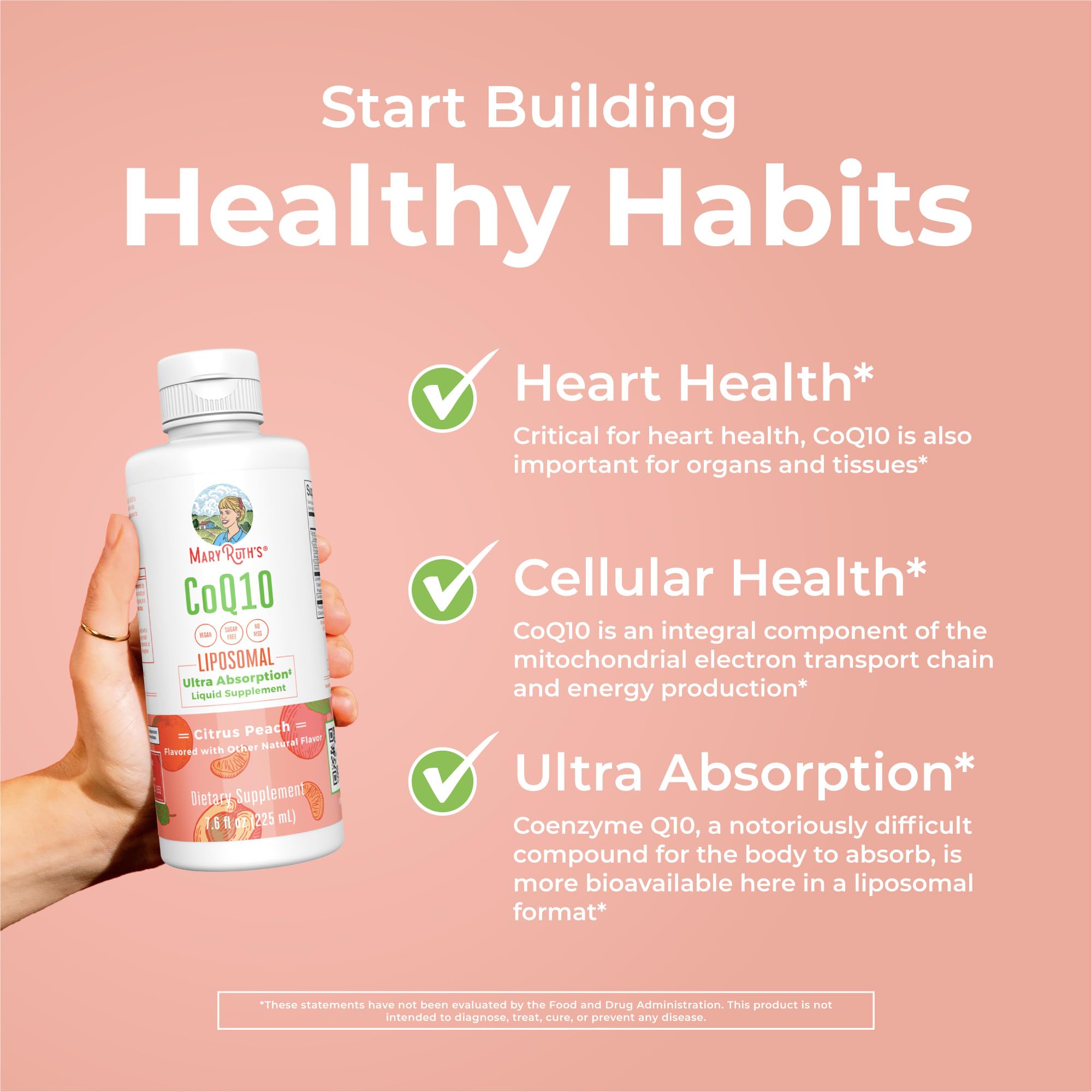 MaryRuth Organics Liquid Vitamin | Coenzyme Q10 Heart Health for Mitochondrial Support and Immune System | Vegan Non-GMO | 7.6 Fl Oz | 45 Servings MARYRUTH'S uk supplements