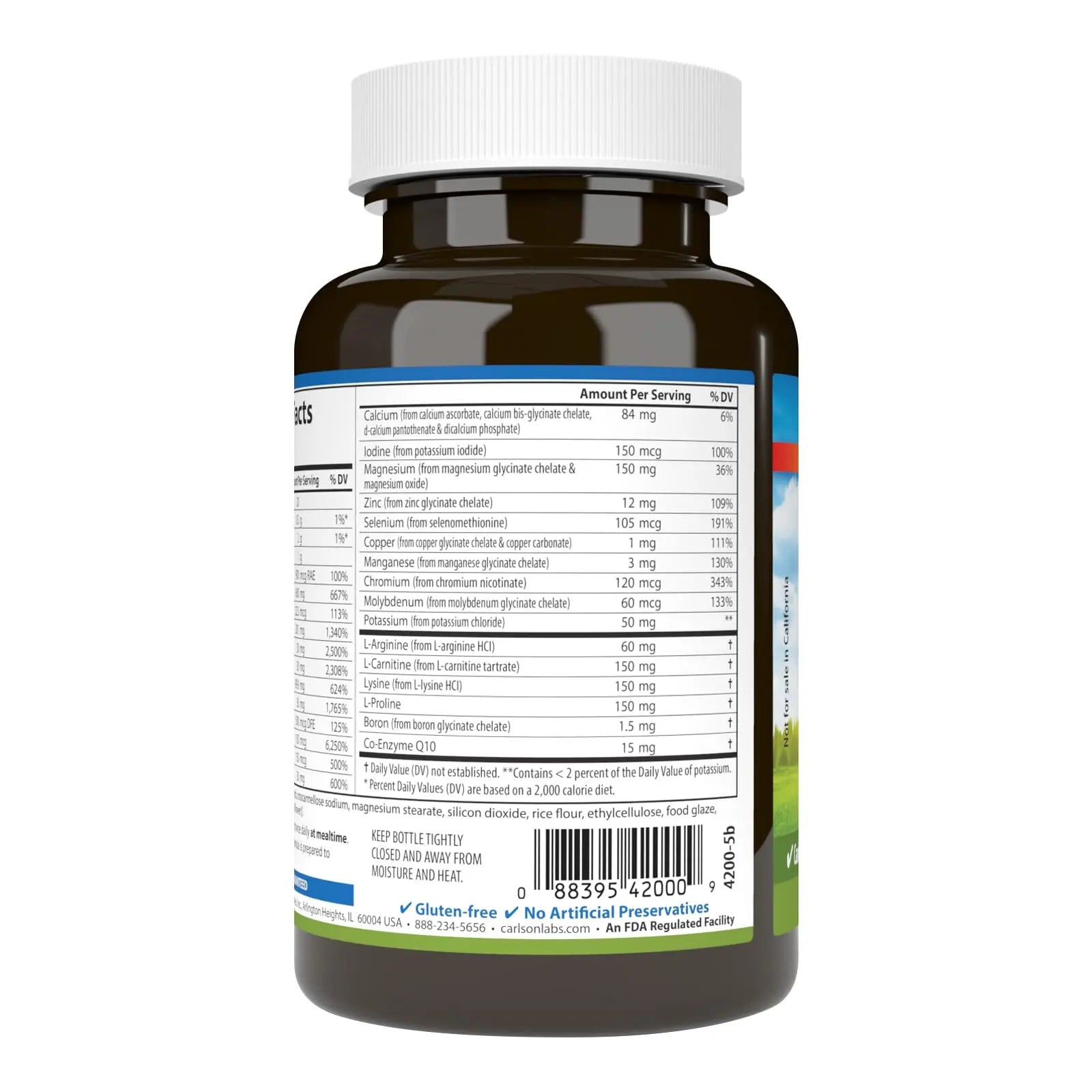Carlson - Cardio Complete, Advanced Multivitamin, Heart Health, Circulatory Support, 90 Tablets Carlson uk supplements